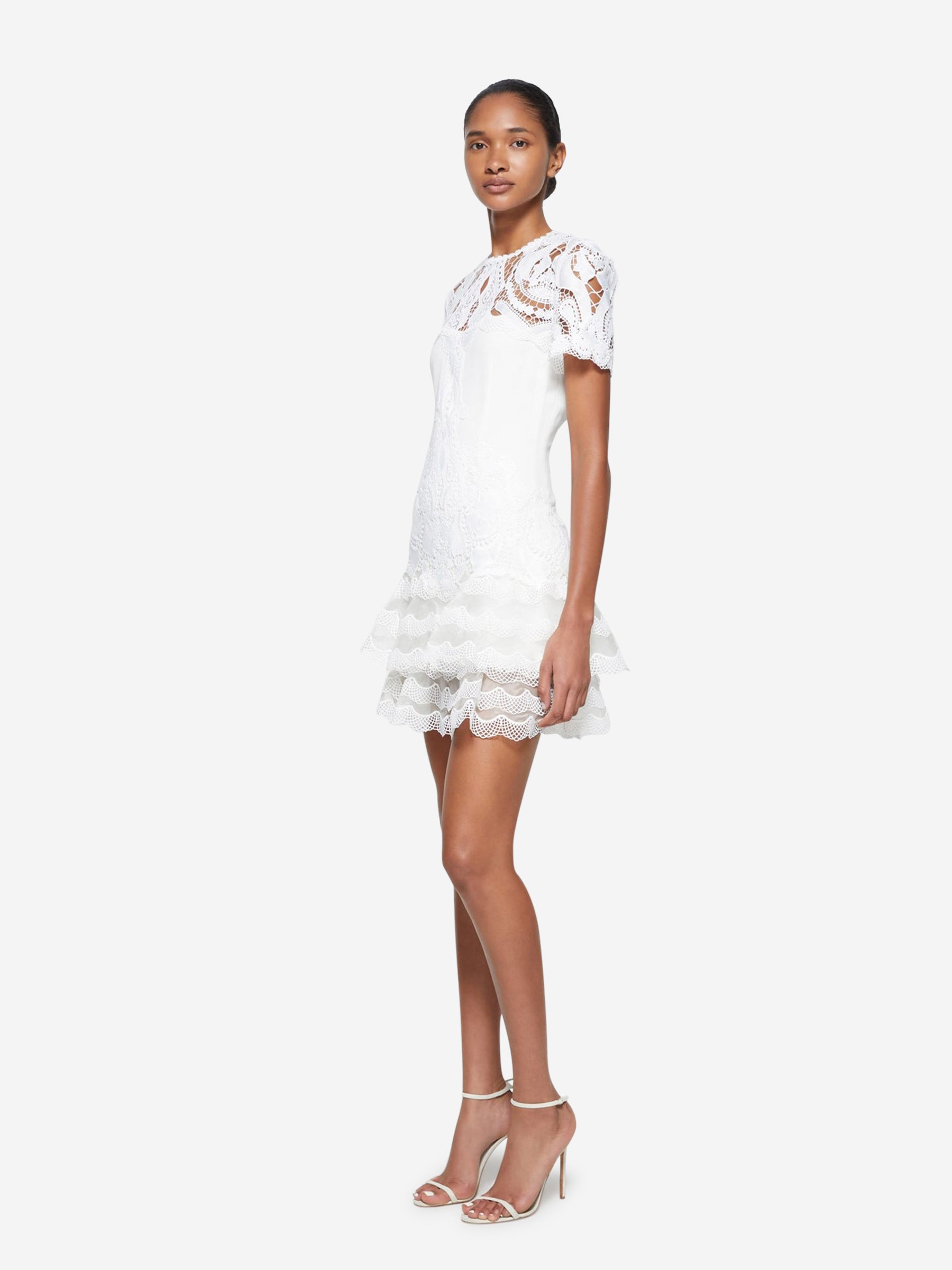 Outlet online Simkhai Mujer Vestido Mini Signature Paislee color Blanco sku 731-005923 01 - Foto 3