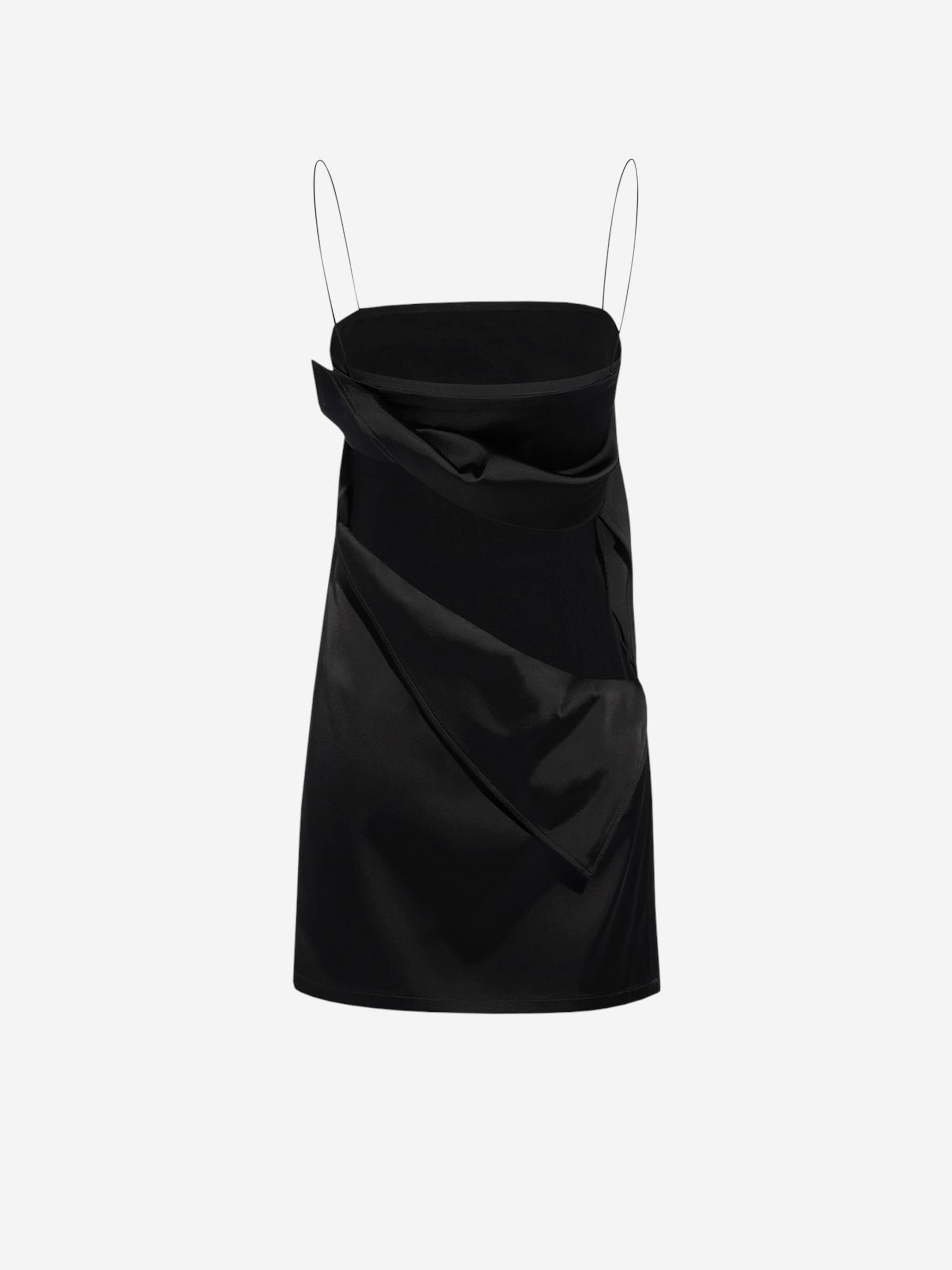 Outlet online Jacquemus Mujer Vestido Mini Elica color Negro sku 731-005945 01 - Foto 3