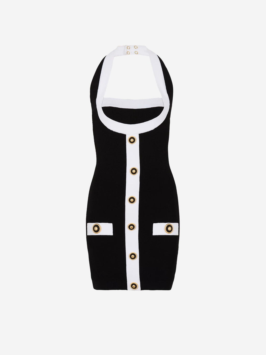 Balmain Mujer Barcelona Vestido Punto Contraste color Blanco Y Negro sku 731-005982 01 - Foto 1