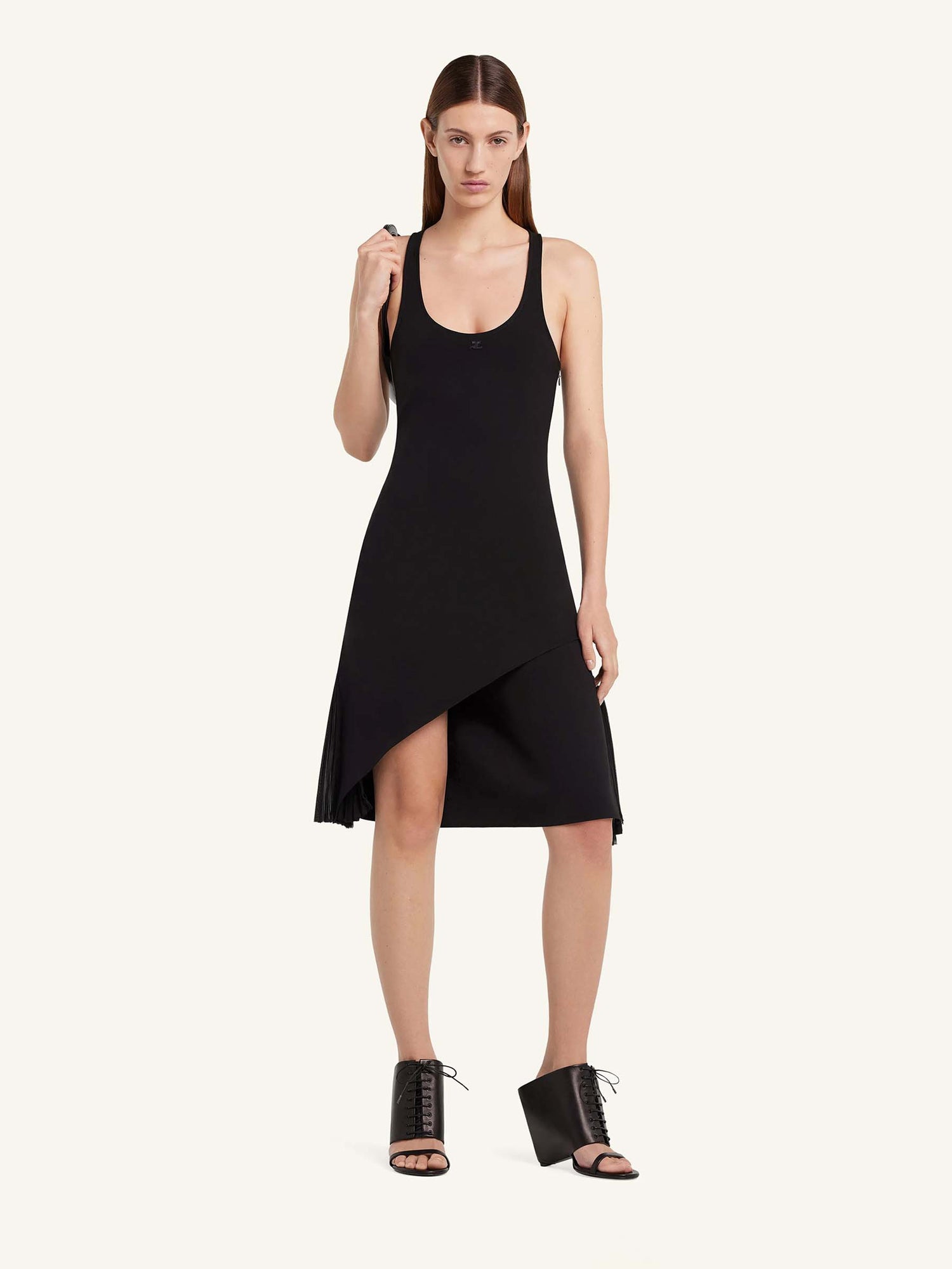 Courrèges Mujer Barcelona Vestido Midi Pliegues color Negro sku 731-005988 01 - Foto 2