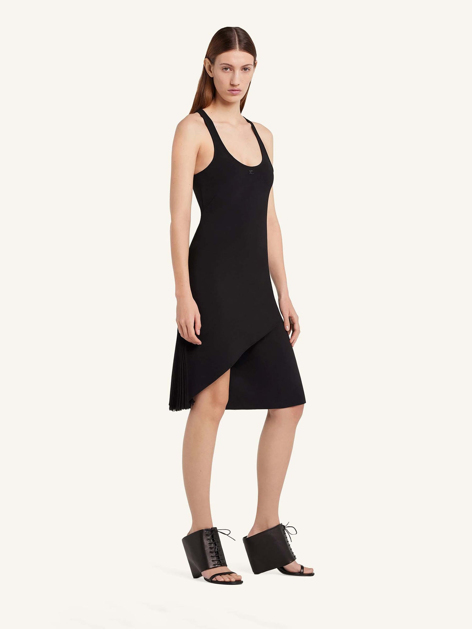 Courrèges Mujer Barcelona Vestido Midi Pliegues color Negro sku 731-005988 01 - Foto 3