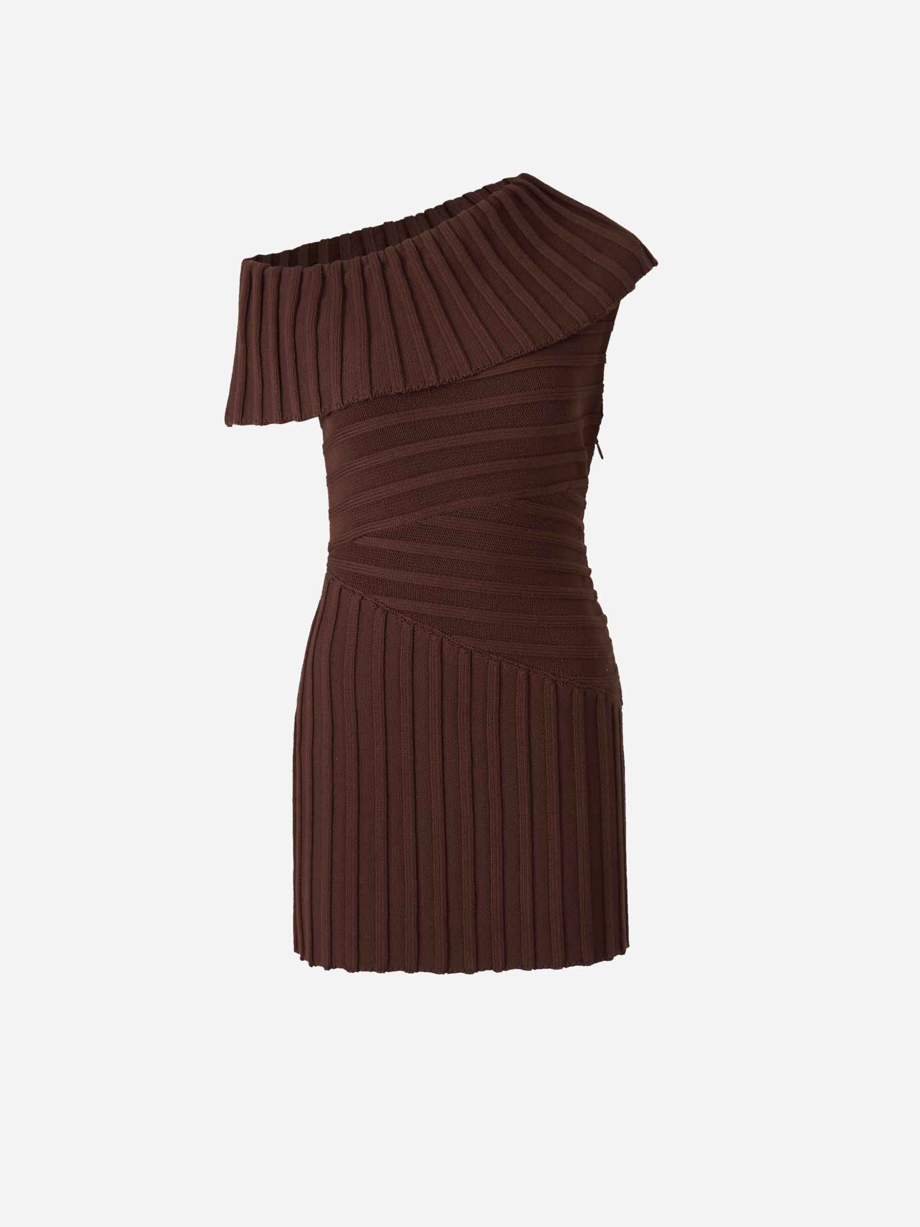 Outlet online Cult Gaia Mujer Vestido Punto Oceane color Marrón sku 731-005996 01 - Foto 1