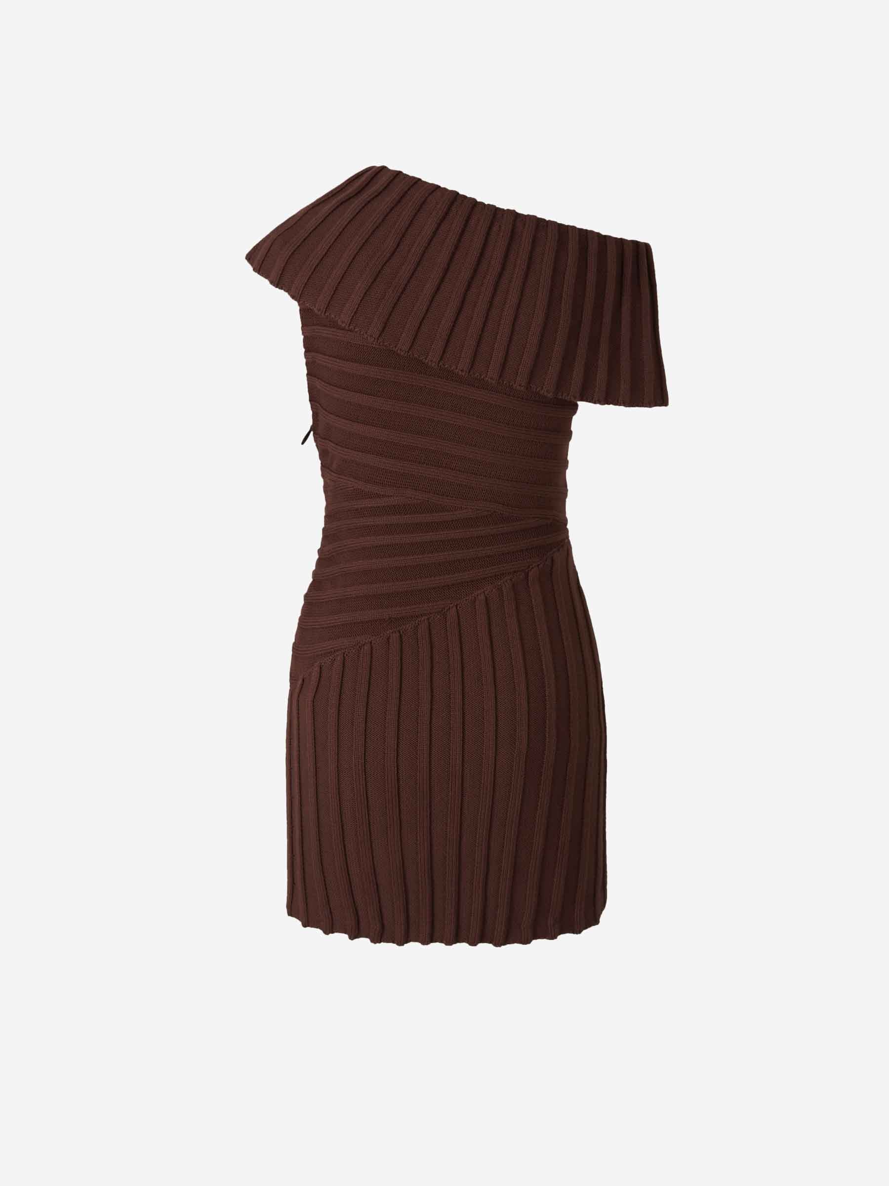 Outlet online Cult Gaia Mujer Vestido Punto Oceane color Marrón sku 731-005996 01 - Foto 2