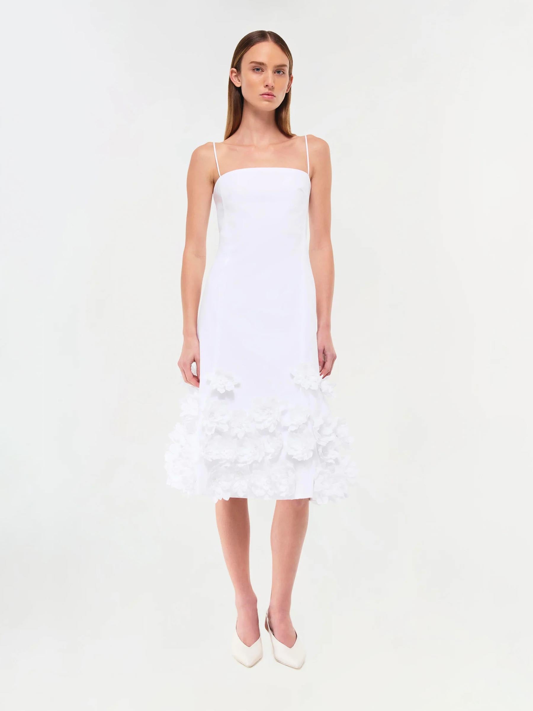 Outlet online Simkhai Mujer Vestido Midi Algodón color Blanco sku 731-006020 01 - Foto 2