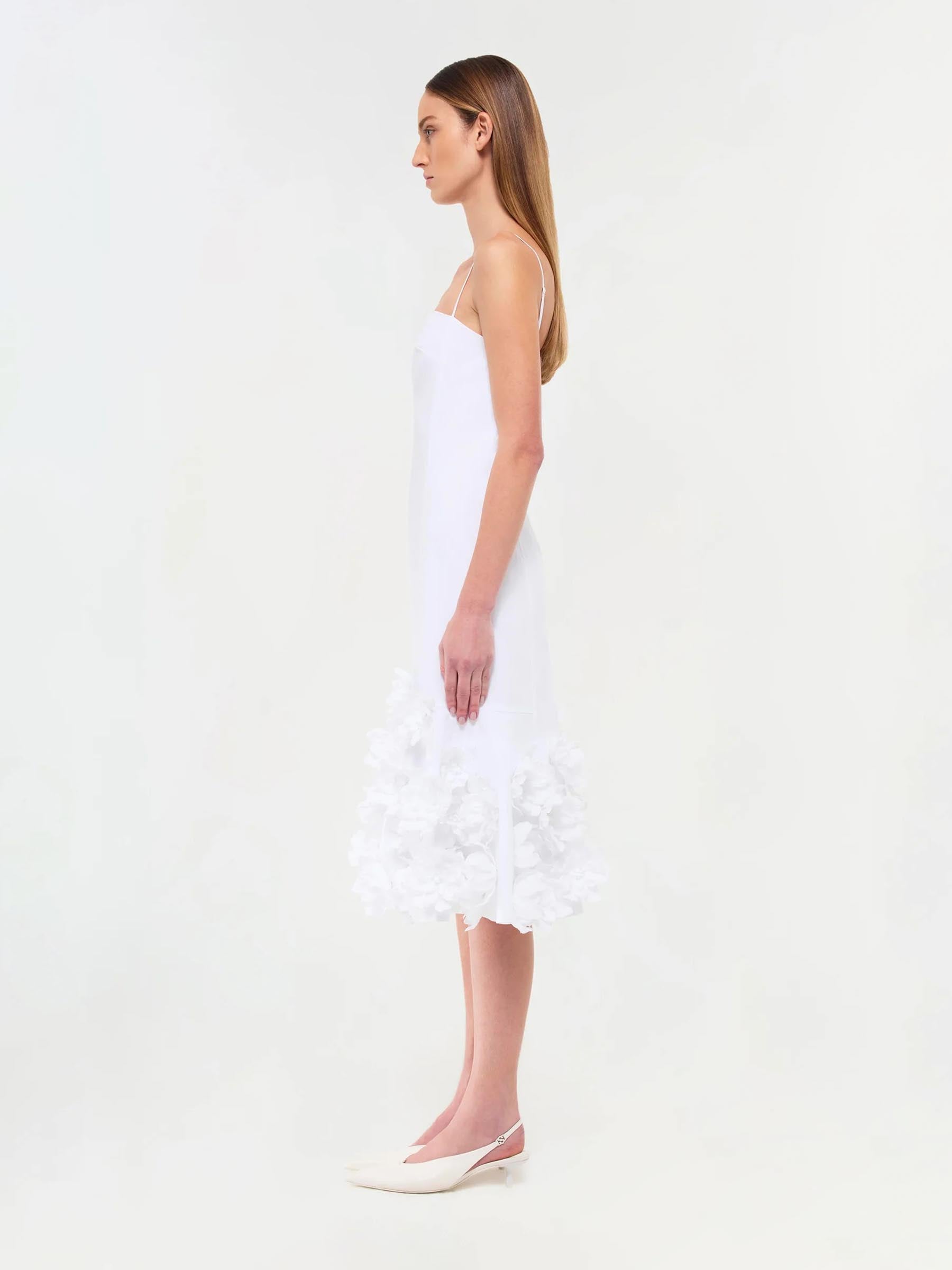 Outlet online Simkhai Mujer Vestido Midi Algodón color Blanco sku 731-006020 01 - Foto 3