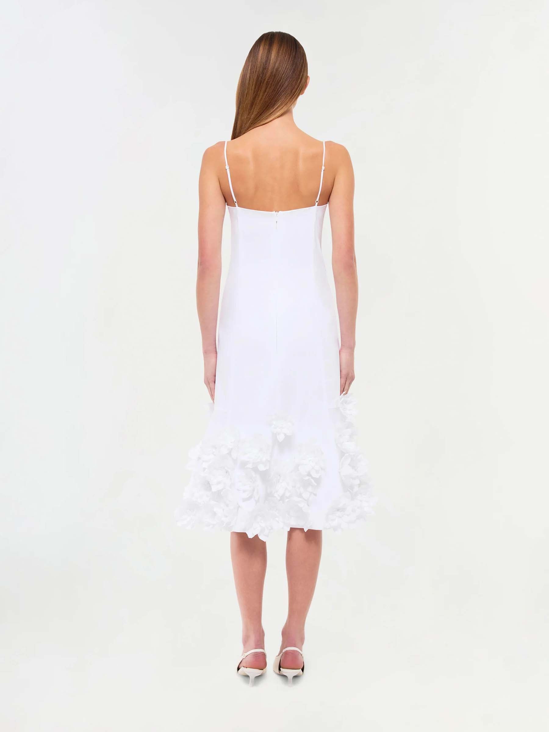 Outlet online Simkhai Mujer Vestido Midi Algodón color Blanco sku 731-006020 01 - Foto 4