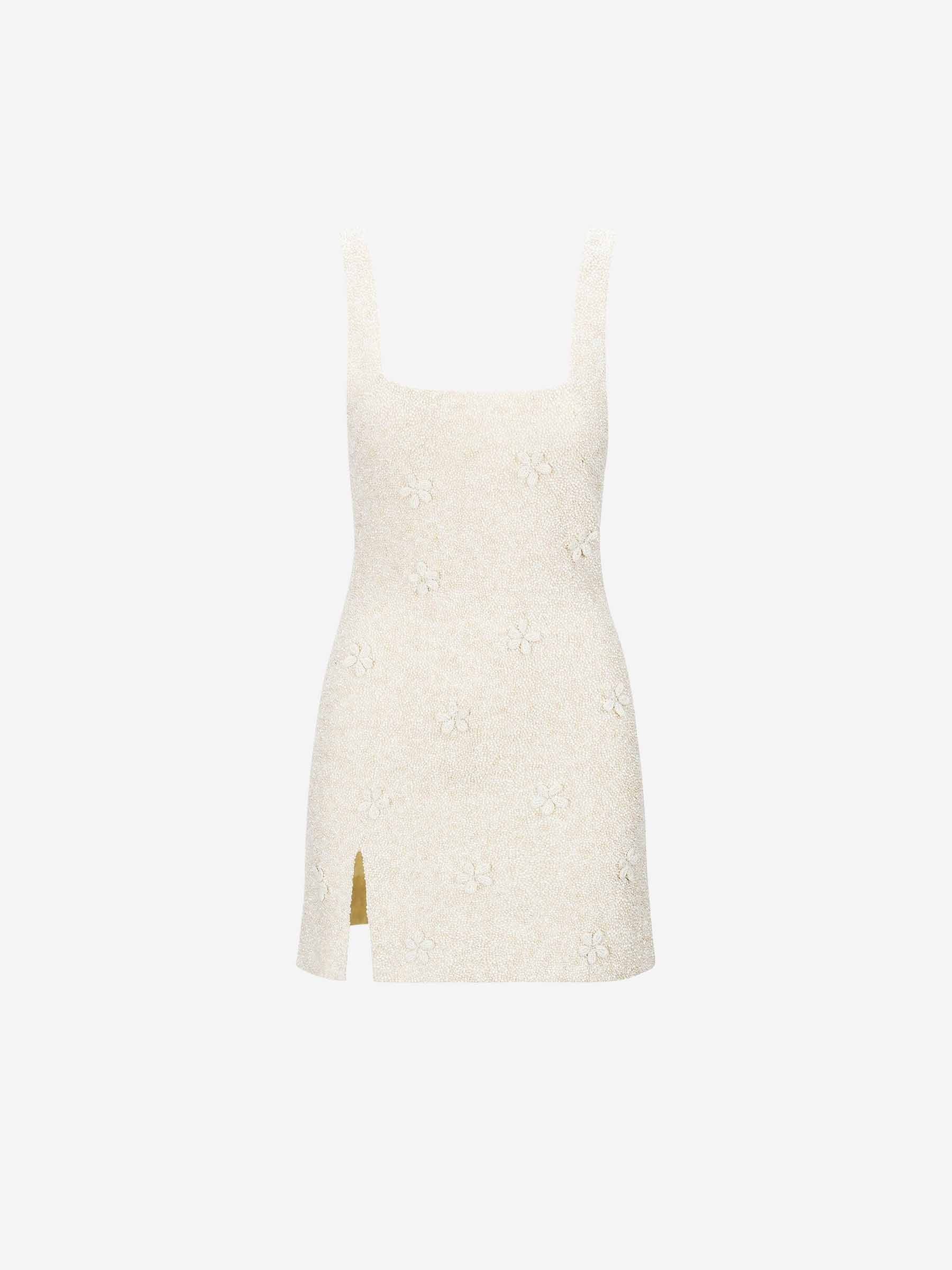 Staud Mujer Barcelona Vestido Mini Le Sable color Crema sku 731-006040 01 - Foto 1
