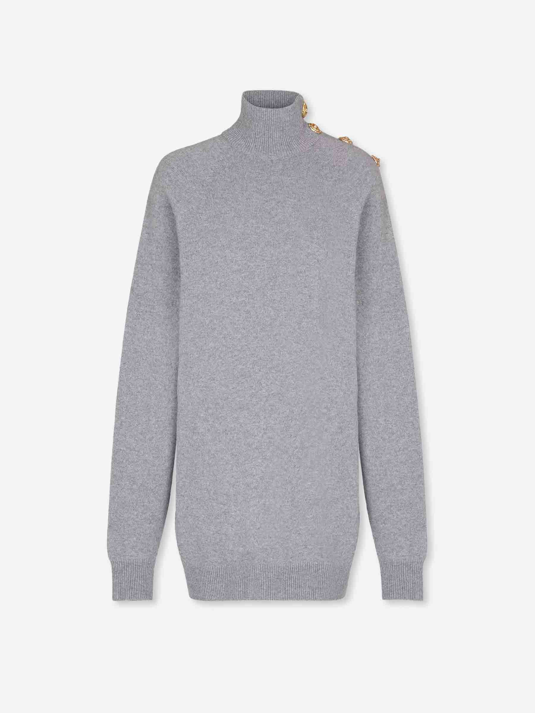 Outlet online Balmain Mujer Vestido Mini Punto color Gris sku 731-006057 01 - Foto 1