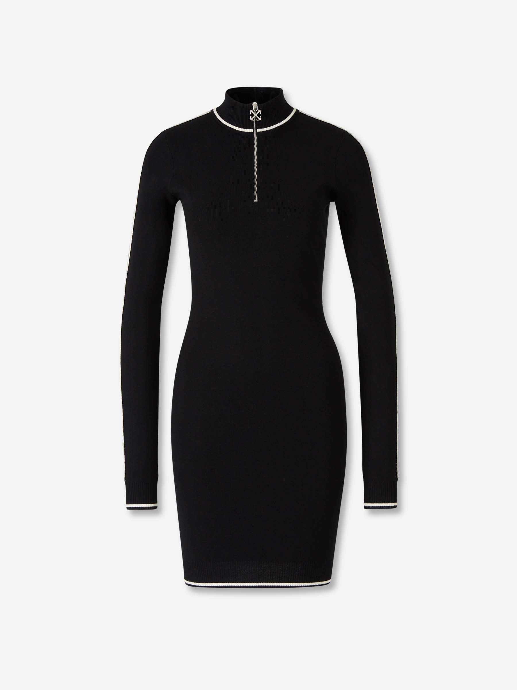 Outlet online Off-White Mujer Vestido Mini Punto color Blanco Y Negro sku 731-006060 01 - Foto 1