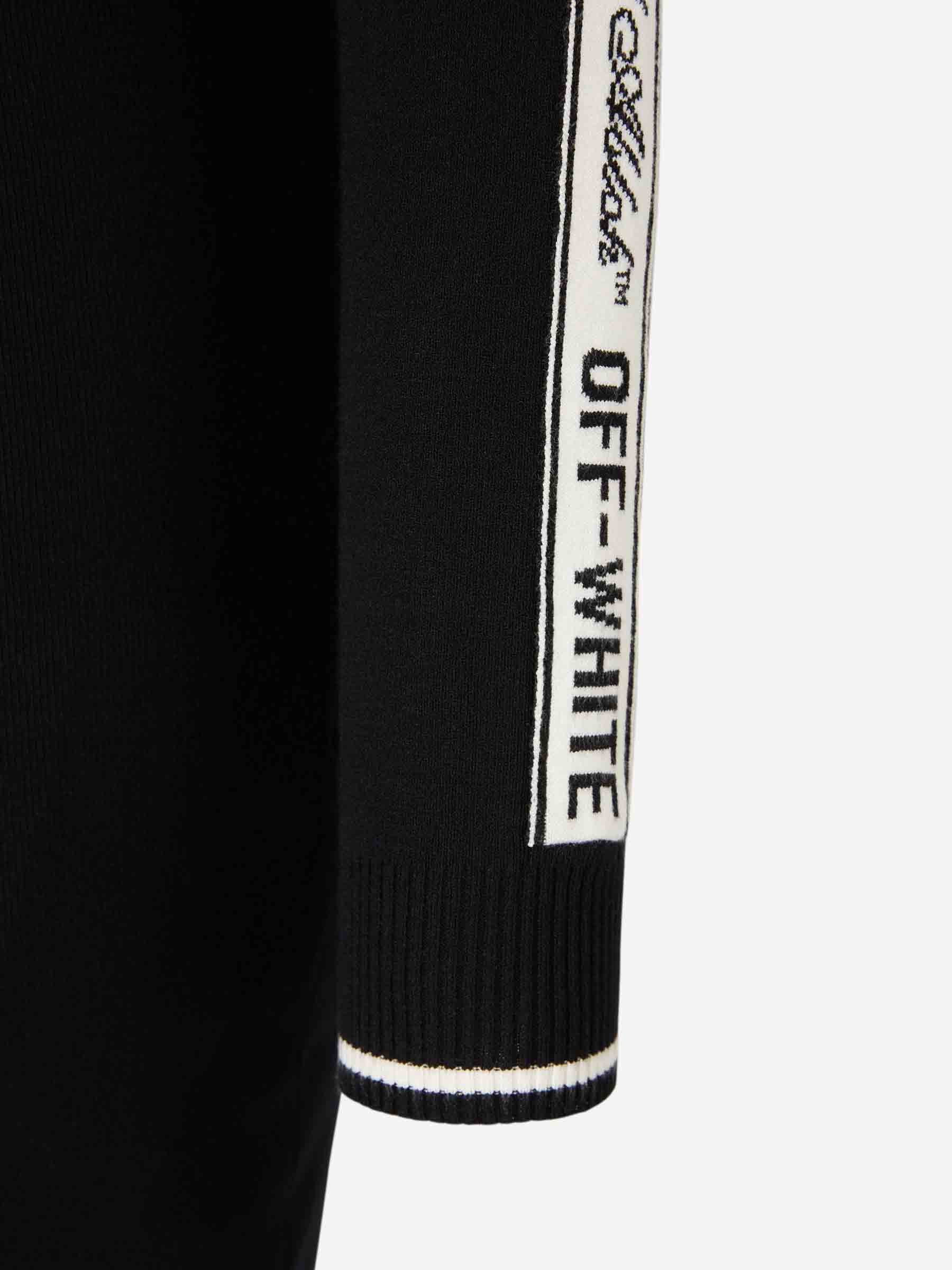 Outlet online Off-White Mujer Vestido Mini Punto color Blanco Y Negro sku 731-006060 01 - Foto 4