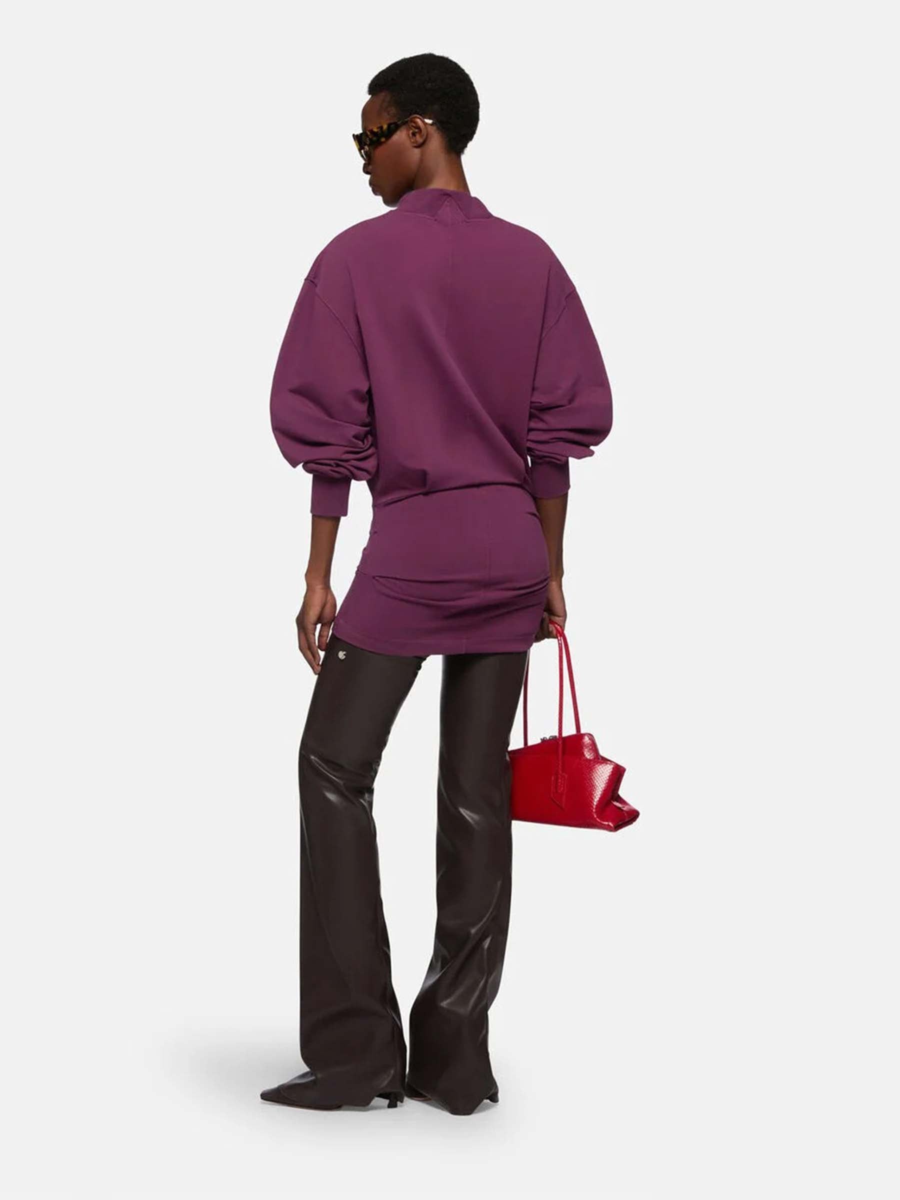 Outlet online The Attico Mujer Vestido Algodón Mini color Berenjena sku 731-006074 01 - Foto 3