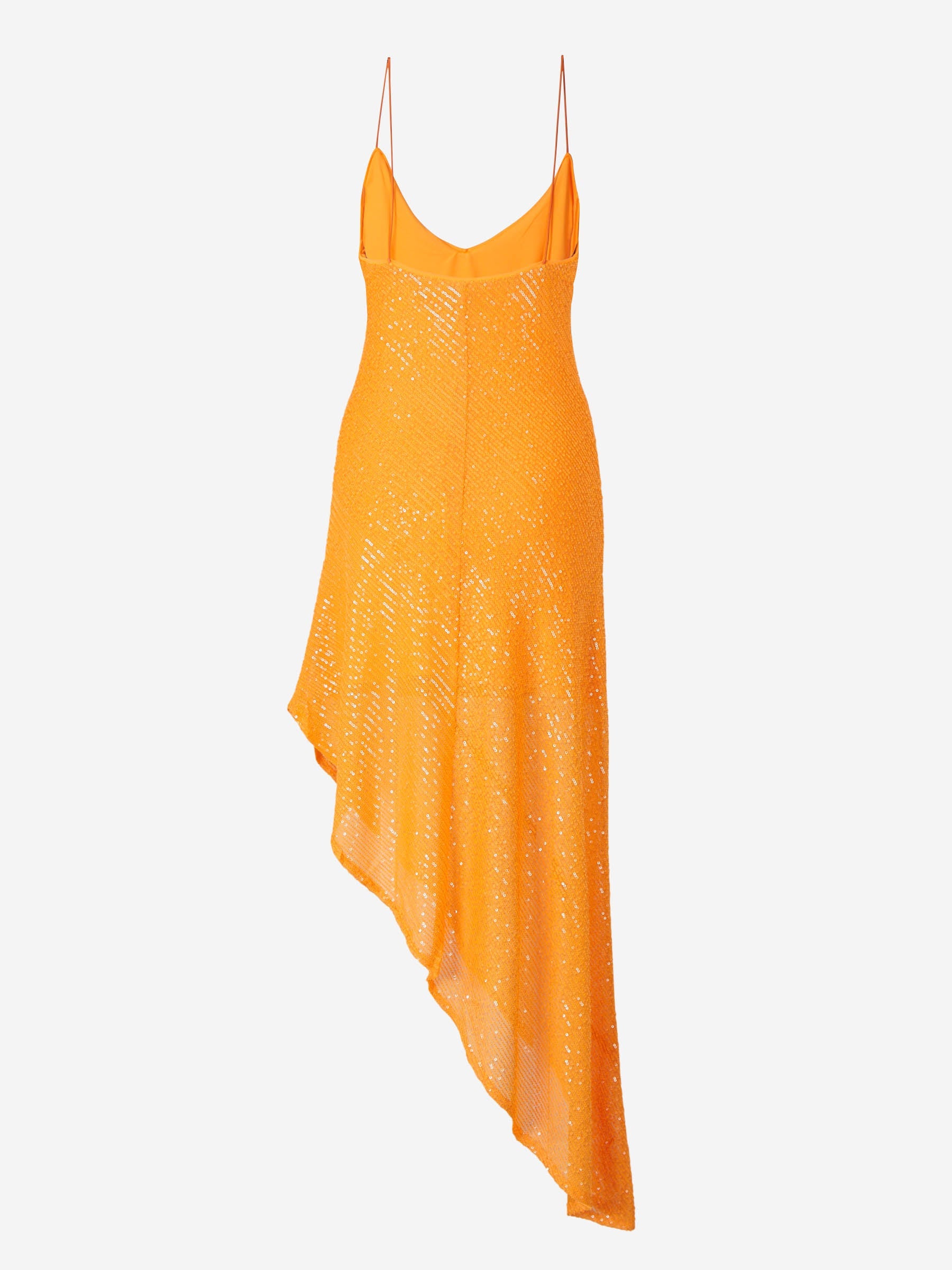 Outlet online Rotate Mujer Vestido Lencero Lentejuelas color Naranja sku 732-001052 01 - Foto 2