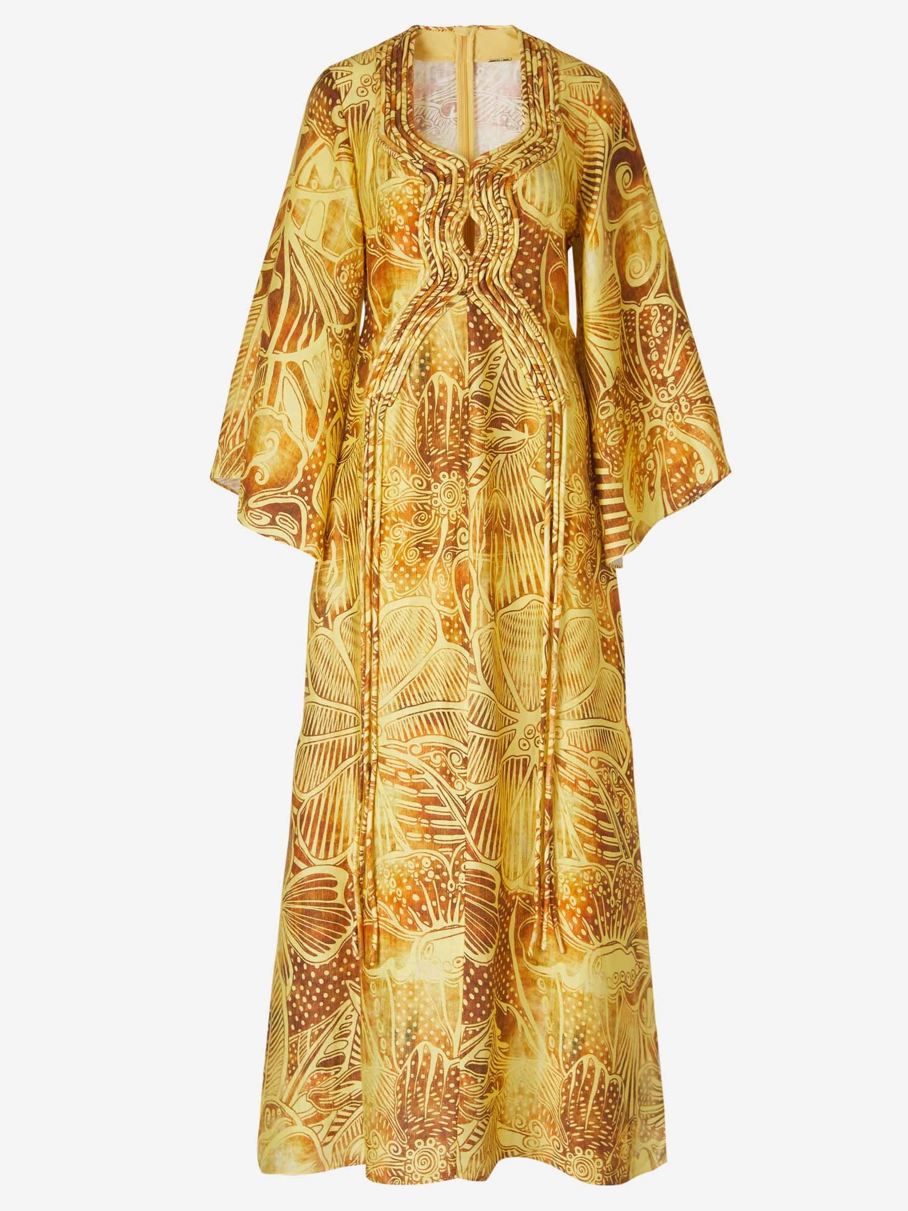 Outlet online Alexis Mujer Vestido Mirela Lino color Amarillo sku 732-001203 01 - Foto 1