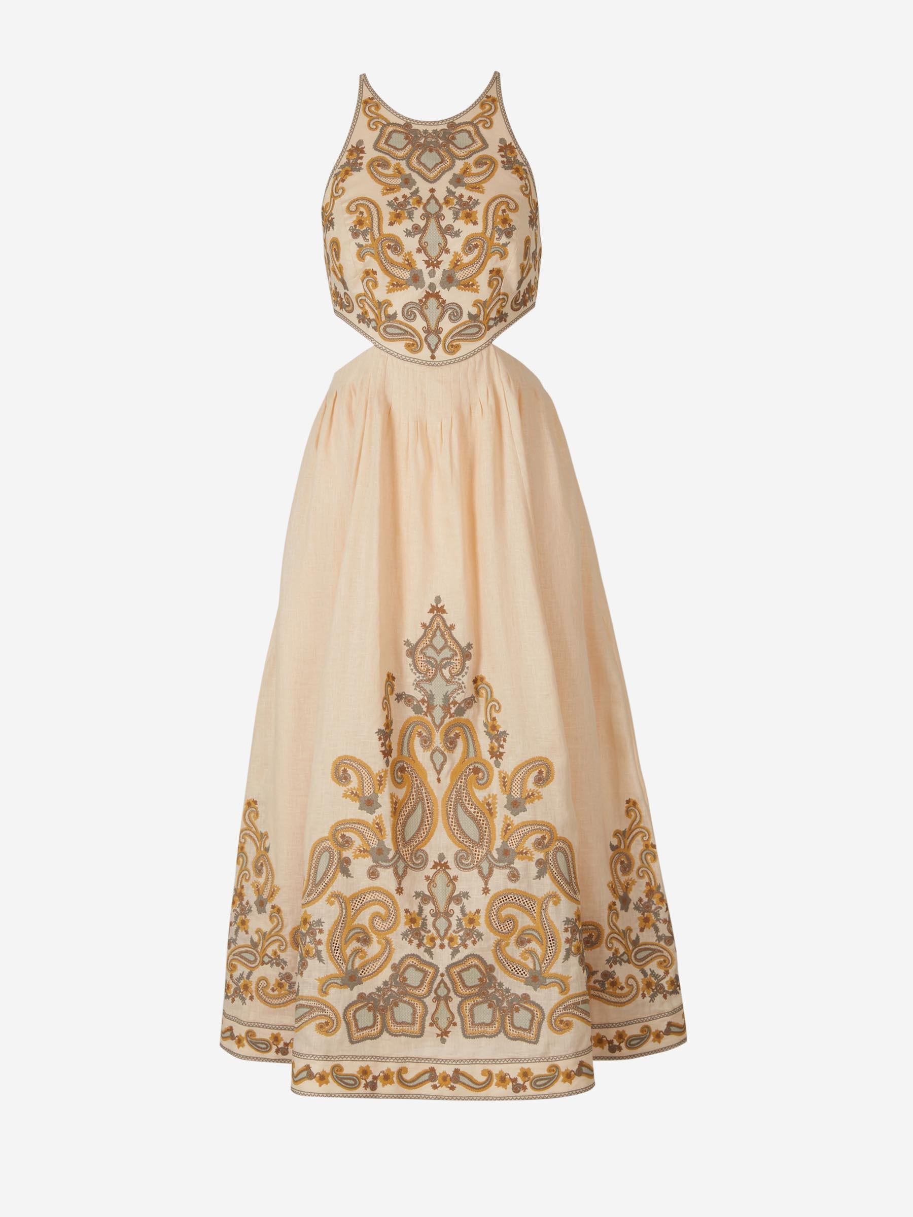 Outlet online Zimmermann Mujer Vestido Lazo Devi color Beige sku 732-001255 01 - Foto 1