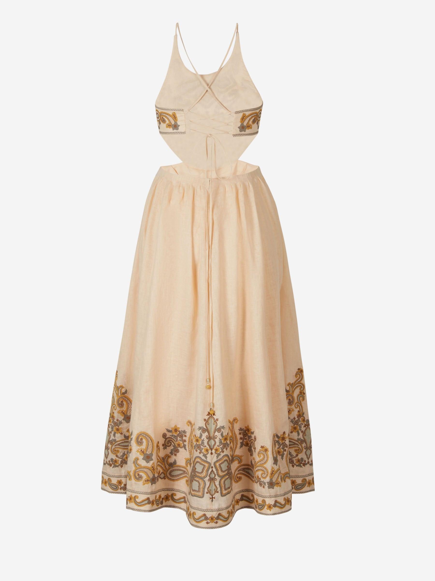 Zimmermann Vestido Lazo Devi color Beige sku 732-001255 01 - Foto 2