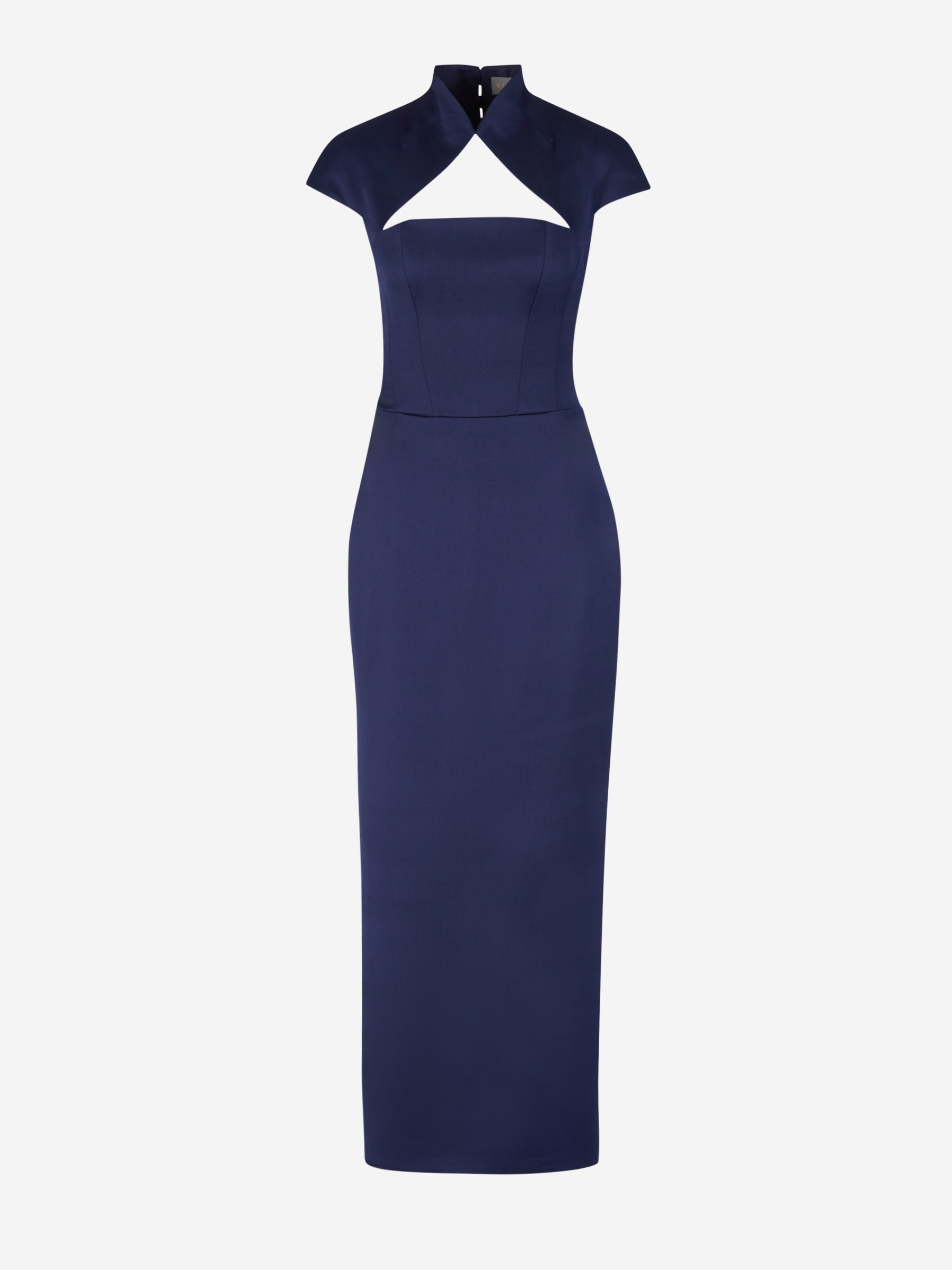 Outlet online Rasario Mujer Vestido Midi Satén color Azul Marino sku 732-001366 01 - Foto 1