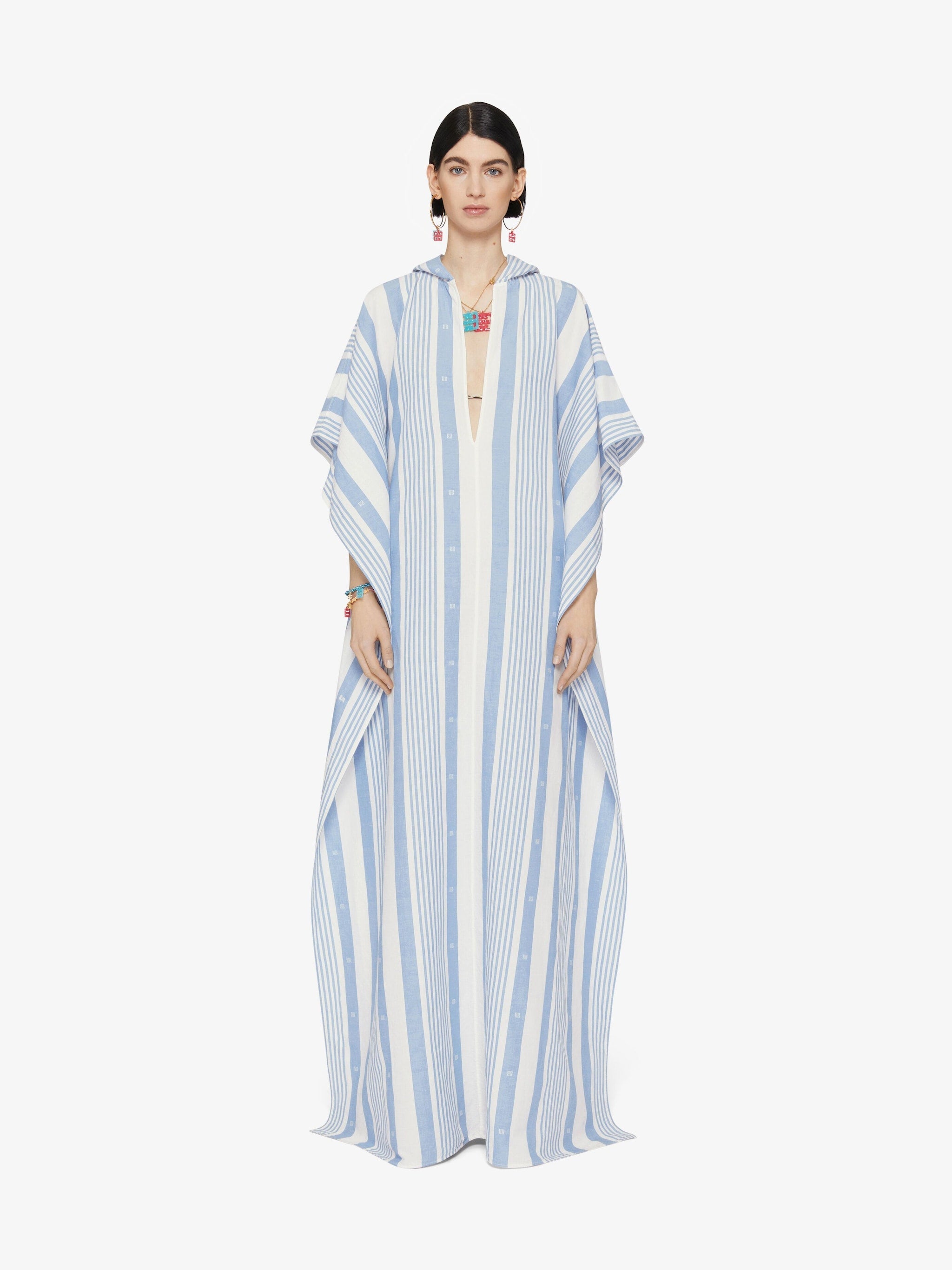 Outlet online Givenchy Mujer Kaftán Motivo Rayas color Azul sku 732-001381 01 - Foto 1