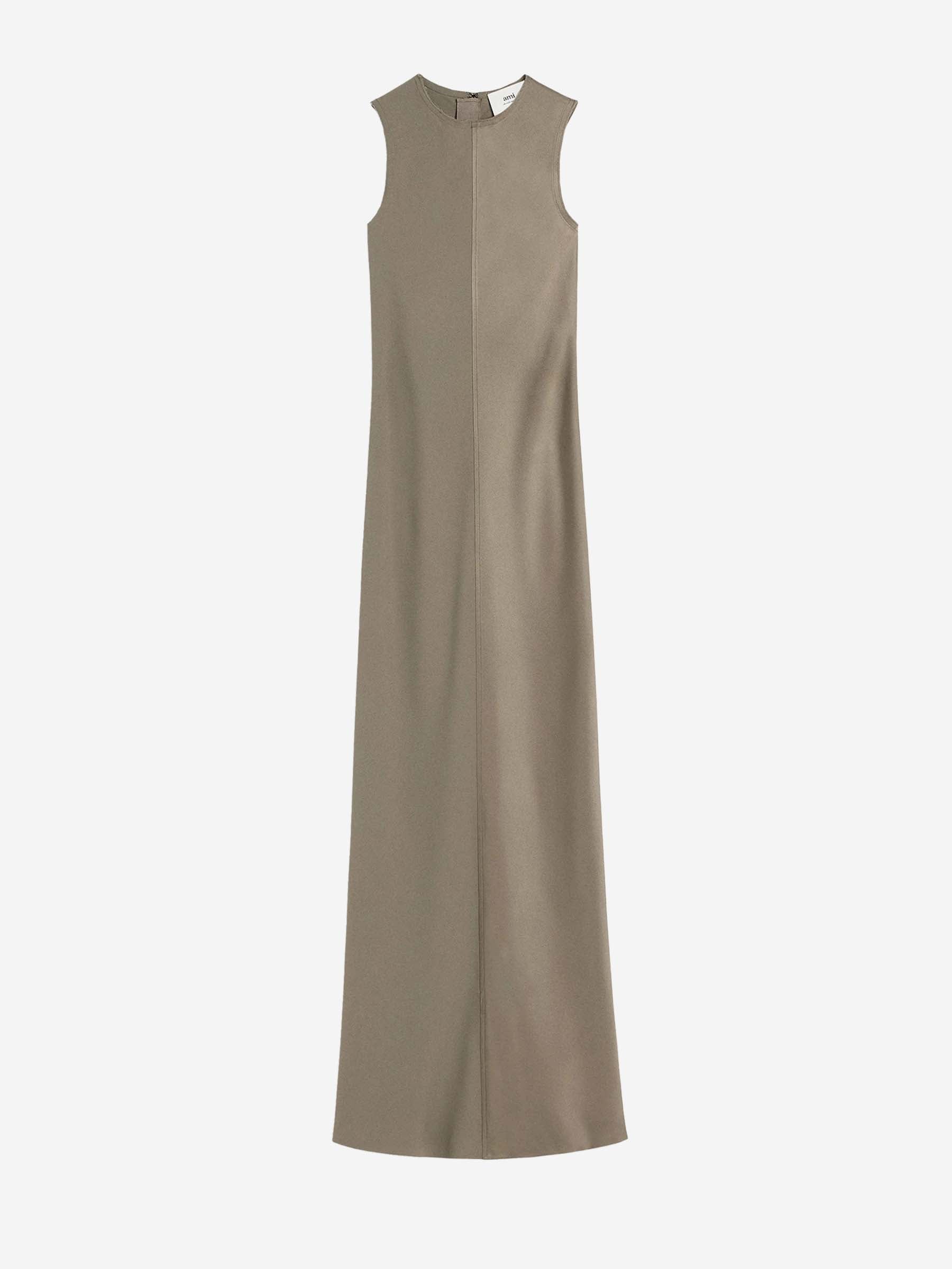 Outlet online Ami Paris Mujer Vestido Maxi Recto color Verde Militar sku 732-001420 01 - Foto 1
