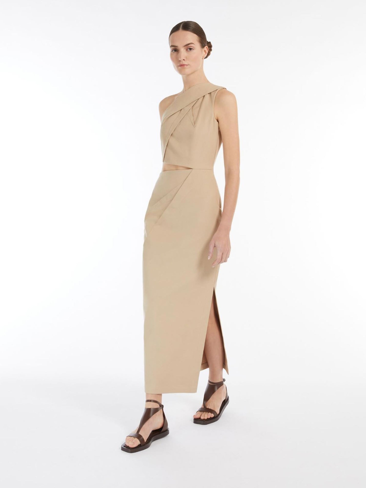 Max Mara Mujer Barcelona Vestido Midi Entallado color Camel sku 732-001476 01 - Foto 3