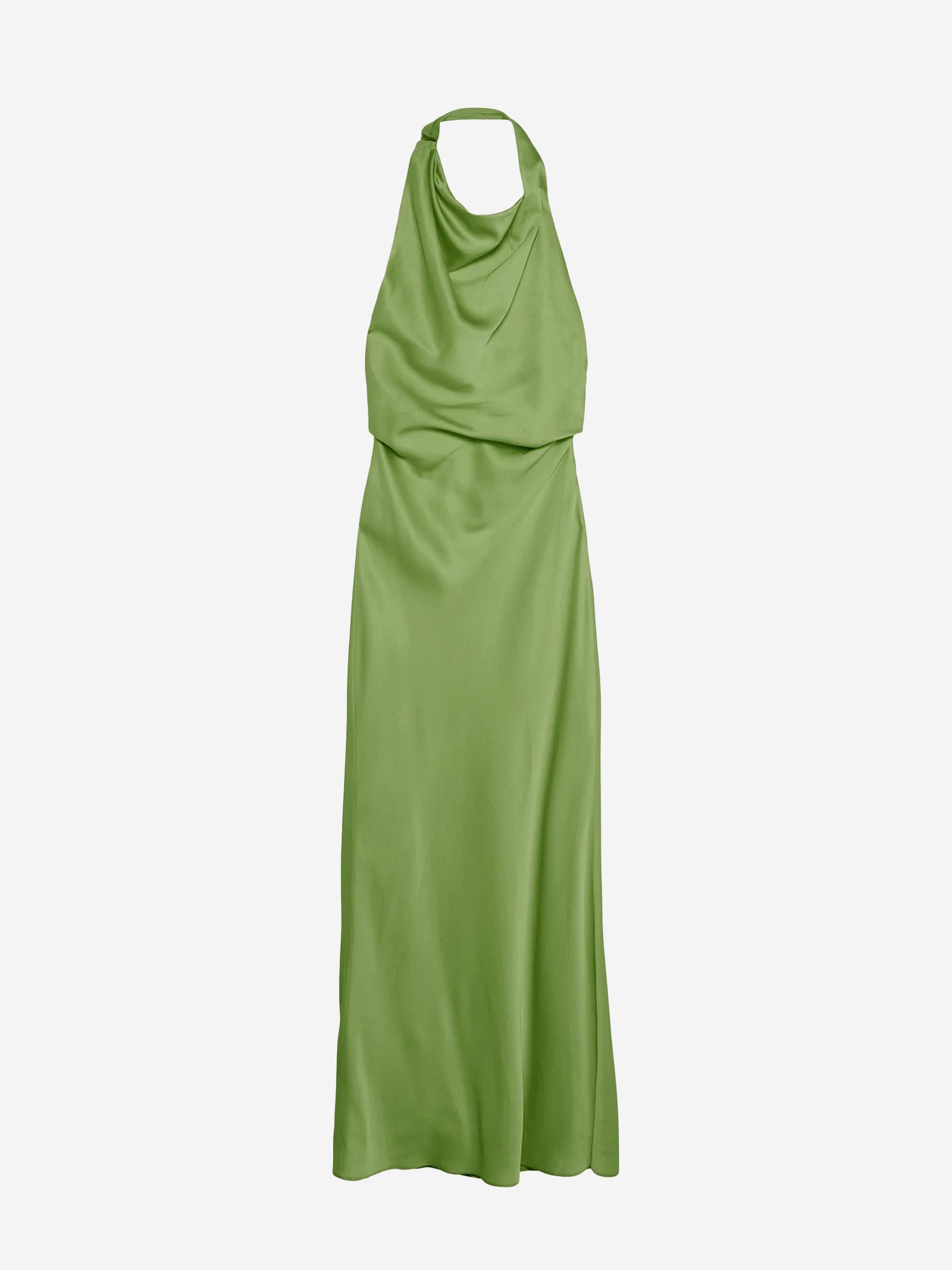 Outlet online Simkhai Mujer Vestido Maxi Satén color Verde sku 732-001501 01 - Foto 1