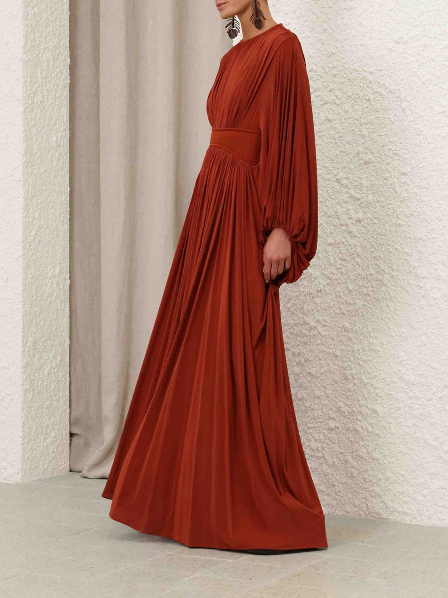 Zimmermann Mujer Barcelona Vestido Maxi Illuminate color Naranja Oscuro sku 732-001504 01 - Foto 3