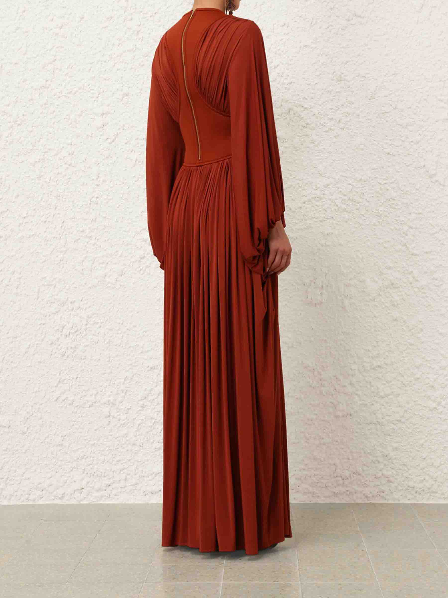 Zimmermann Mujer Barcelona Vestido Maxi Illuminate color Naranja Oscuro sku 732-001504 01 - Foto 4
