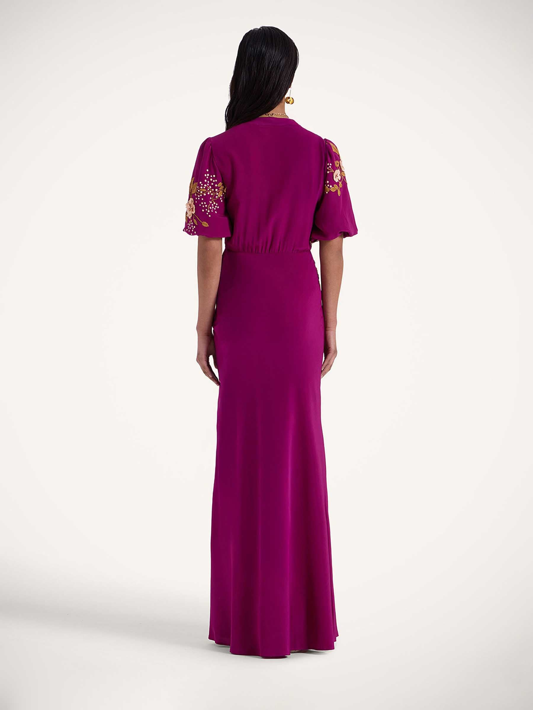 Outlet online LaDoubleJ Mujer Vestido Maxi Marlene color Berenjena sku 732-001522 01 - Foto 4