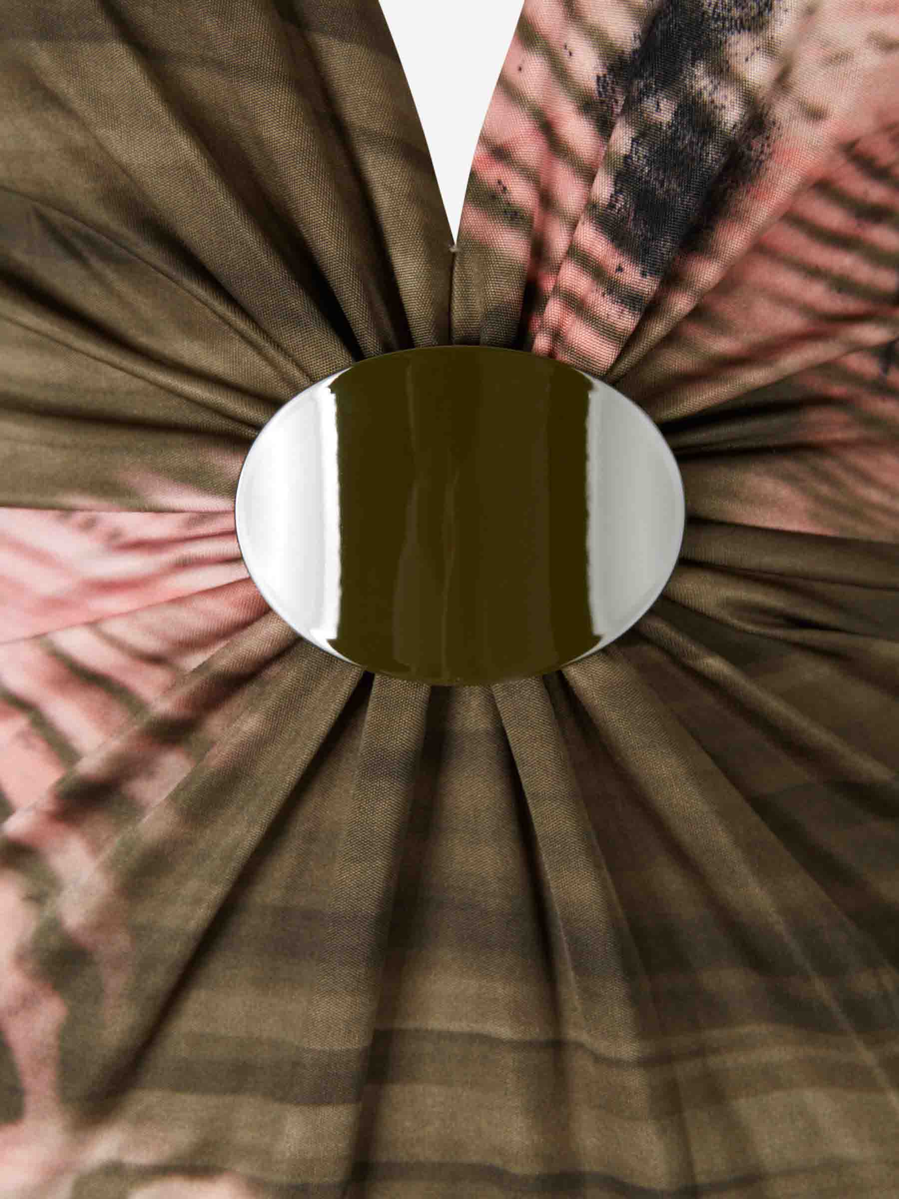 Outlet online Silvia Tcherassi Mujer Vestido Maxi Carmin color Verde Militar sku 732-001579 01 - Foto 3