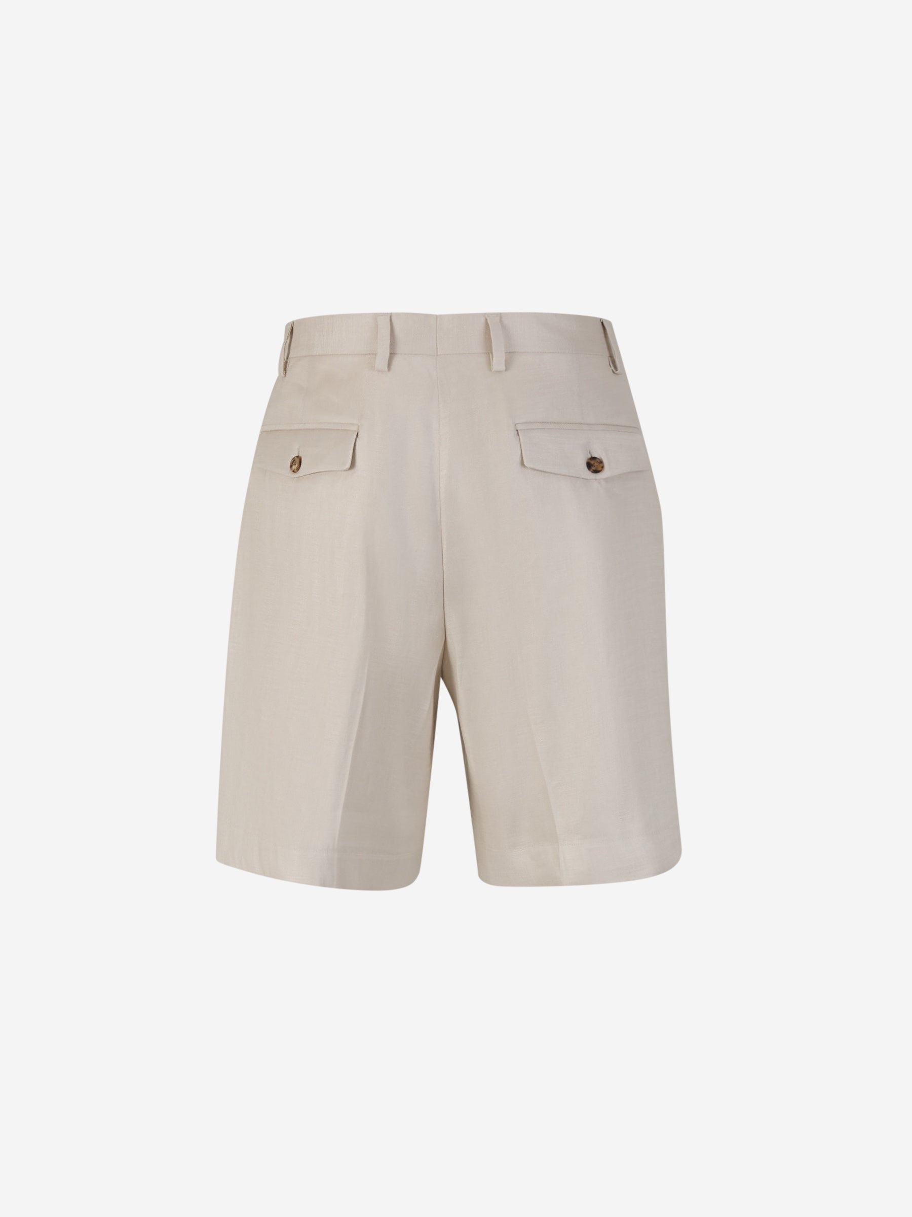 Lardini Bermudas Formales Lino color Crema sku 523-000888 01 - Foto 3