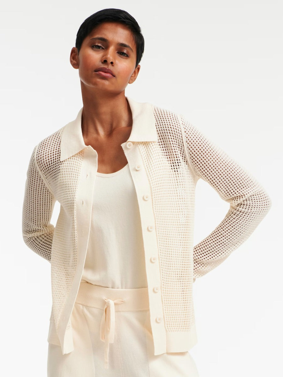 Outlet online Dorothee Schumacher Mujer Cárdigan Sporty Coolnes color Crema sku 741-001830 01 - Foto 4