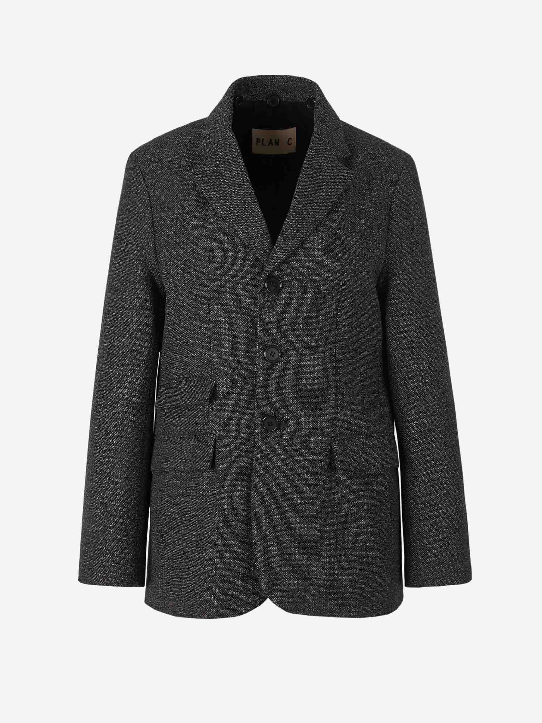 Outlet online Plan C Mujer Blazer Cuello Contraste color Gris Carbón sku 741-001875 01 - Foto 2