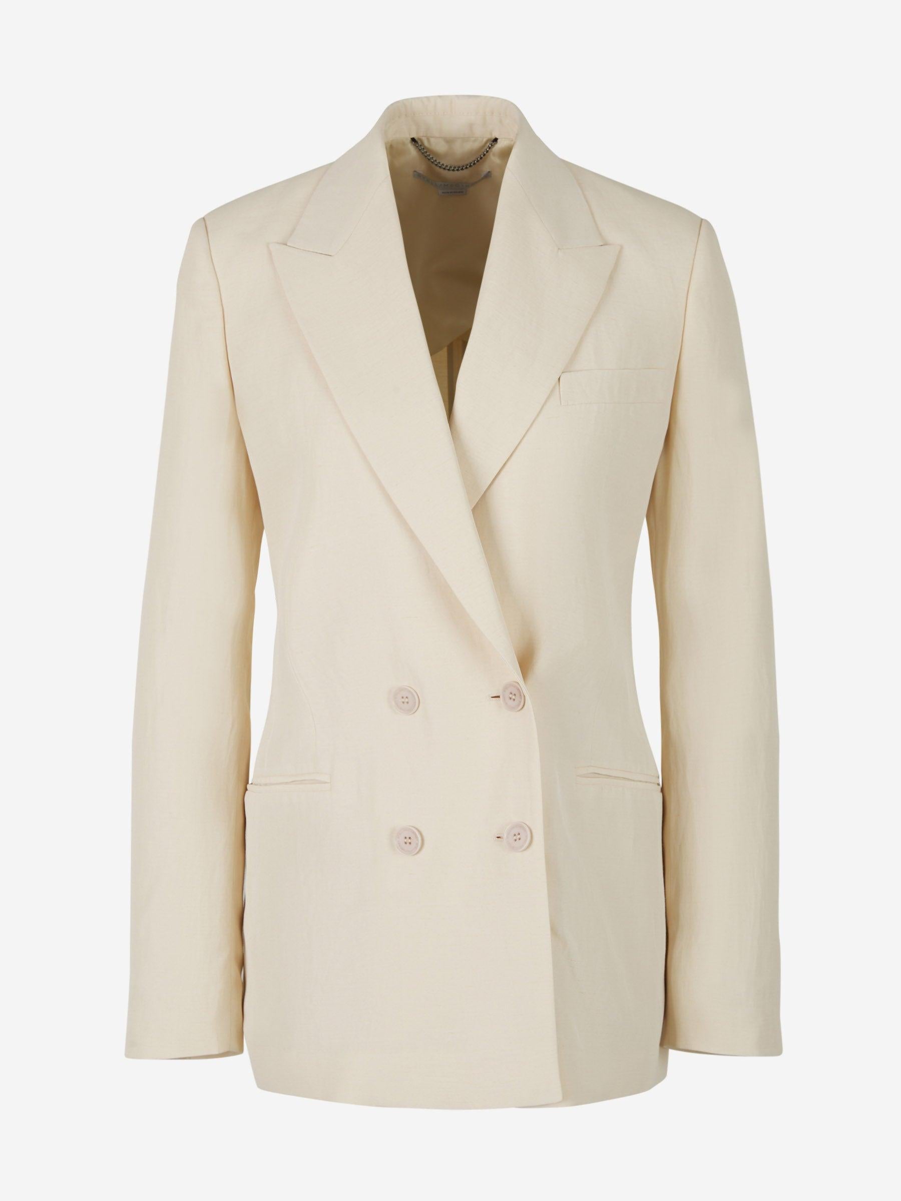 Stella McCartney Blazer Fluido Lino color Crema sku 741-001928 01 - Foto 1
