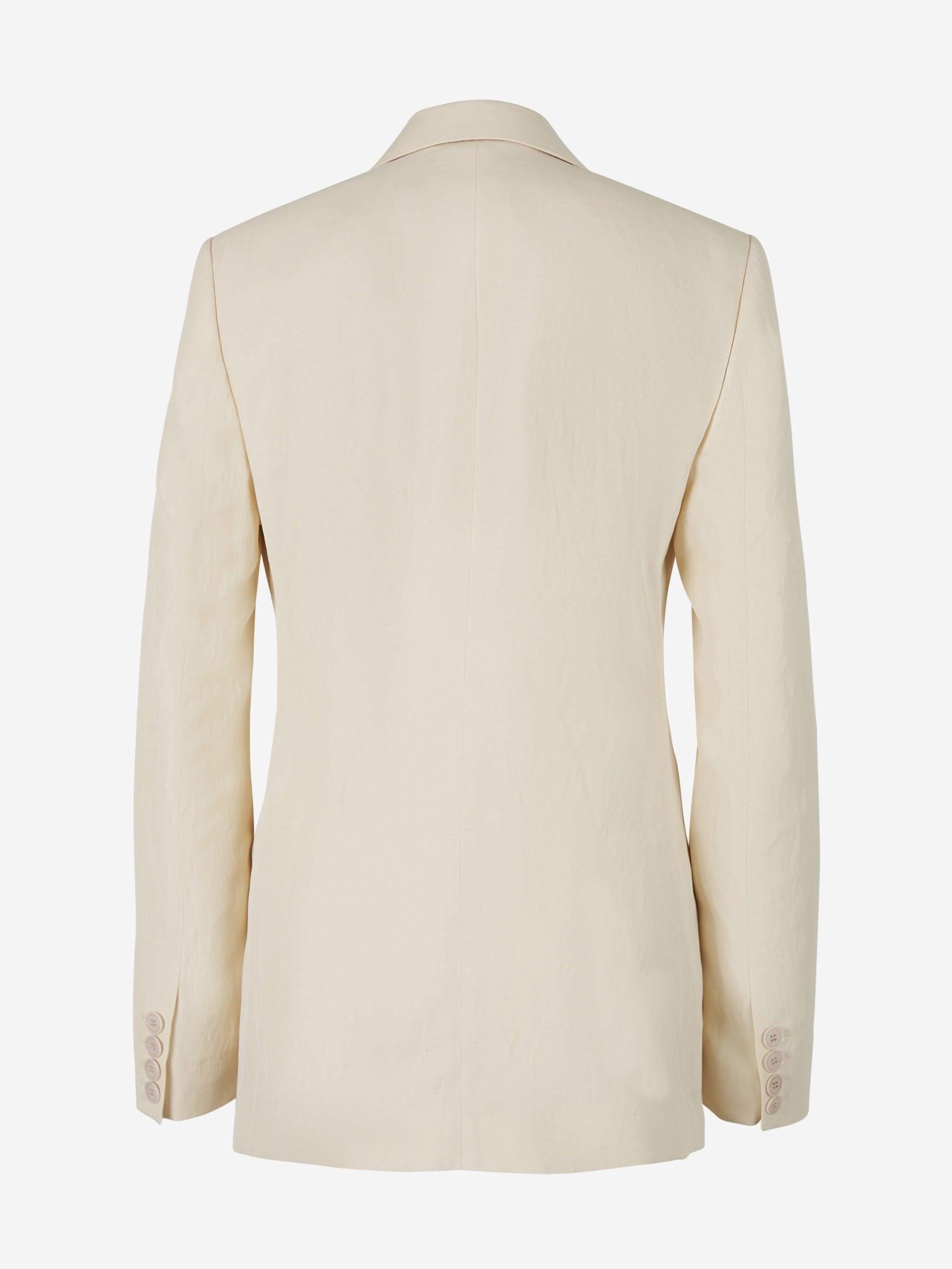 Stella McCartney Blazer Fluido Lino color Crema sku 741-001928 01 - Foto 2