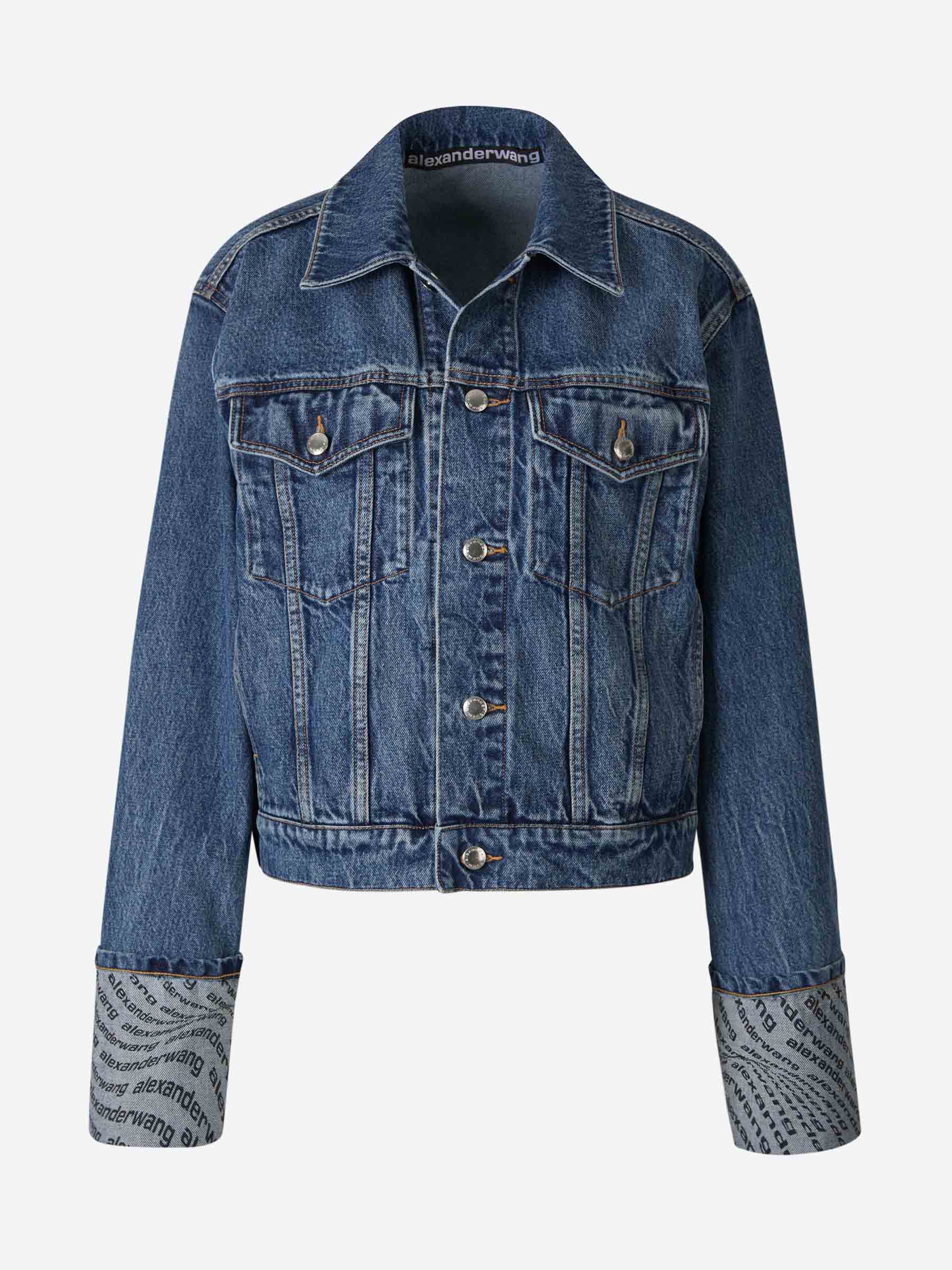 Outlet online Alexander Wang Mujer Cazadora Denim Logo color Azul Cobalto sku 741-002007 01 - Foto 1