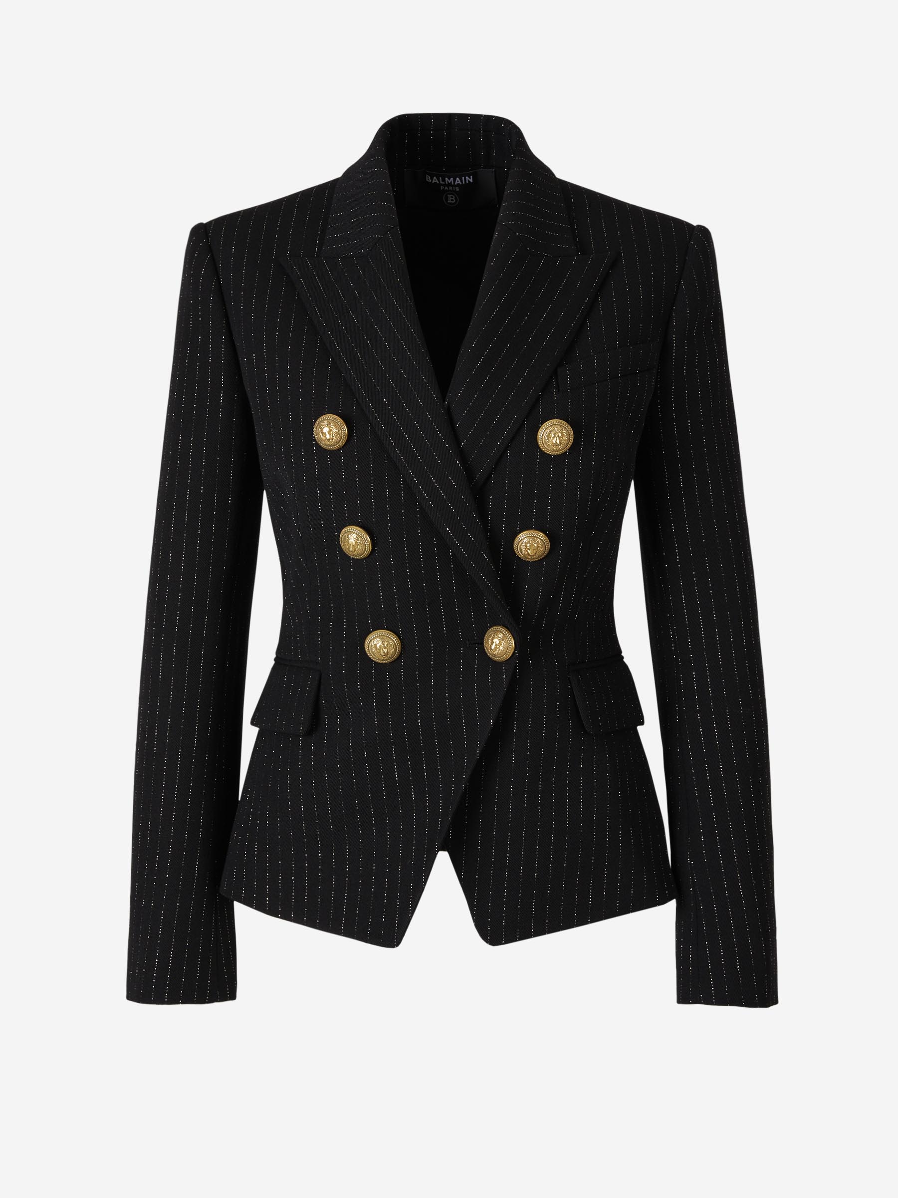 Outlet online Balmain Mujer Blazer Punto Lana color Negro sku 741-002018 01 - Foto 1