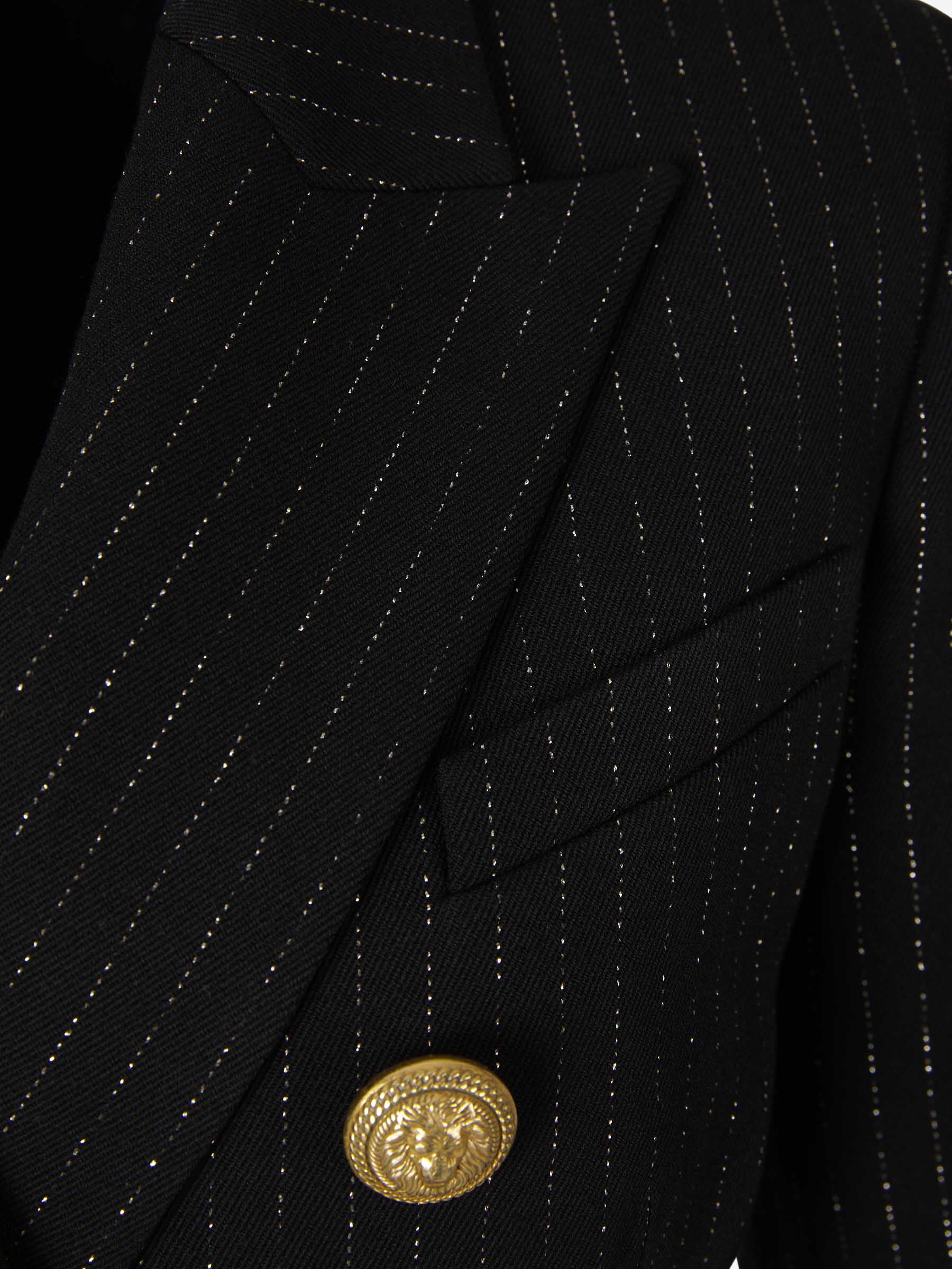 Outlet online Balmain Mujer Blazer Punto Lana color Negro sku 741-002018 01 - Foto 4