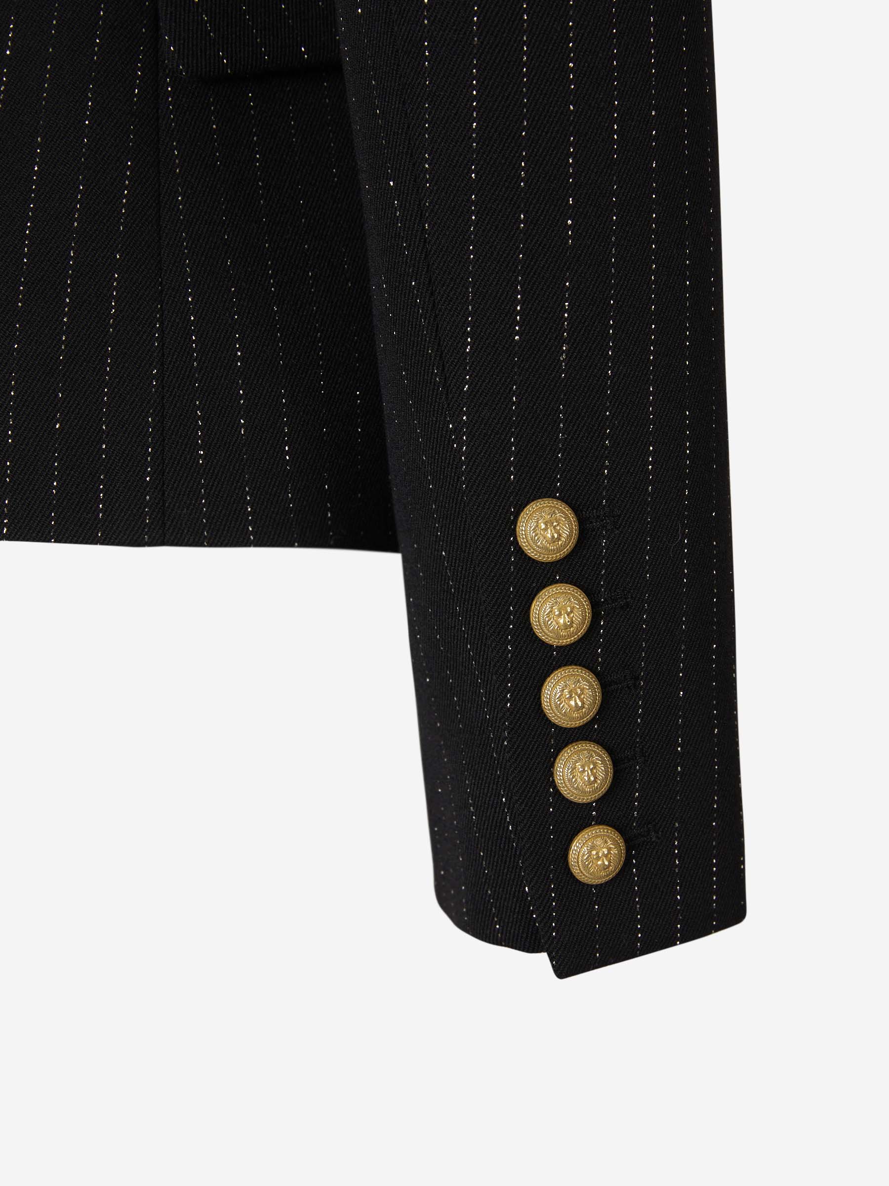 Outlet online Balmain Mujer Blazer Punto Lana color Negro sku 741-002018 01 - Foto 6