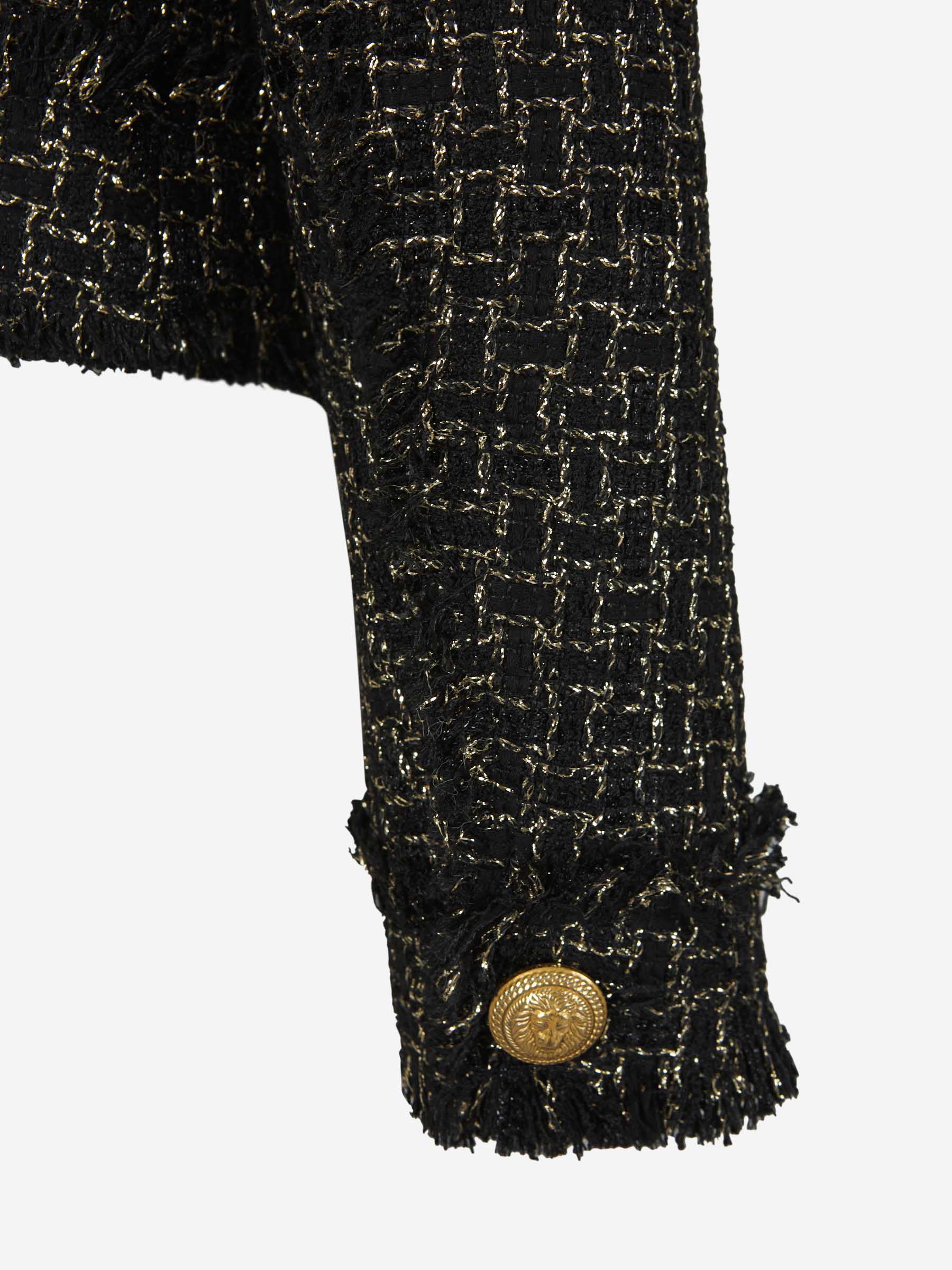 Outlet online Balmain Mujer Blazer Tweed Lúrex color Negro sku 741-002020 01 - Foto 5