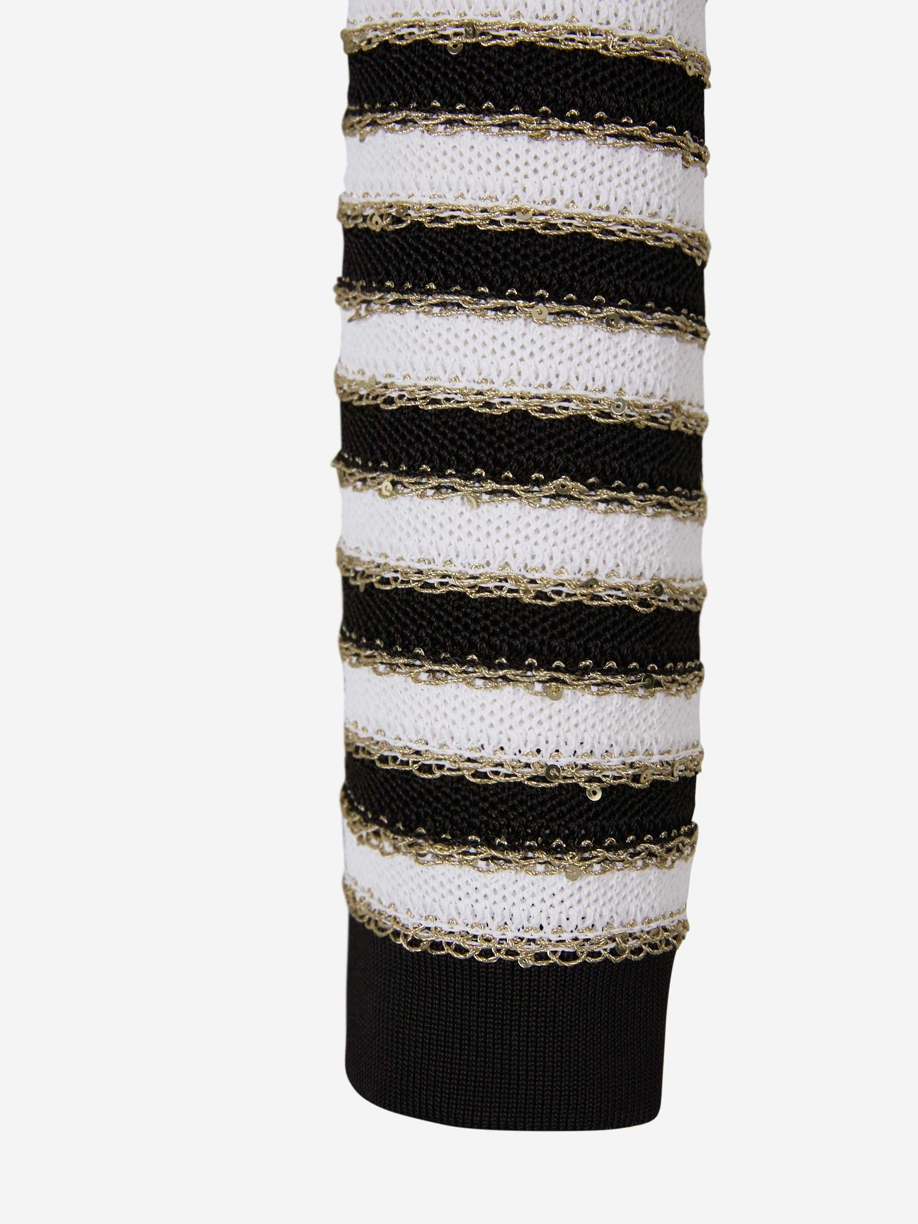 Outlet online Balmain Mujer Chaqueta Motivo Rayas color Blanco y Negro sku 741-002045 01 - Foto 5