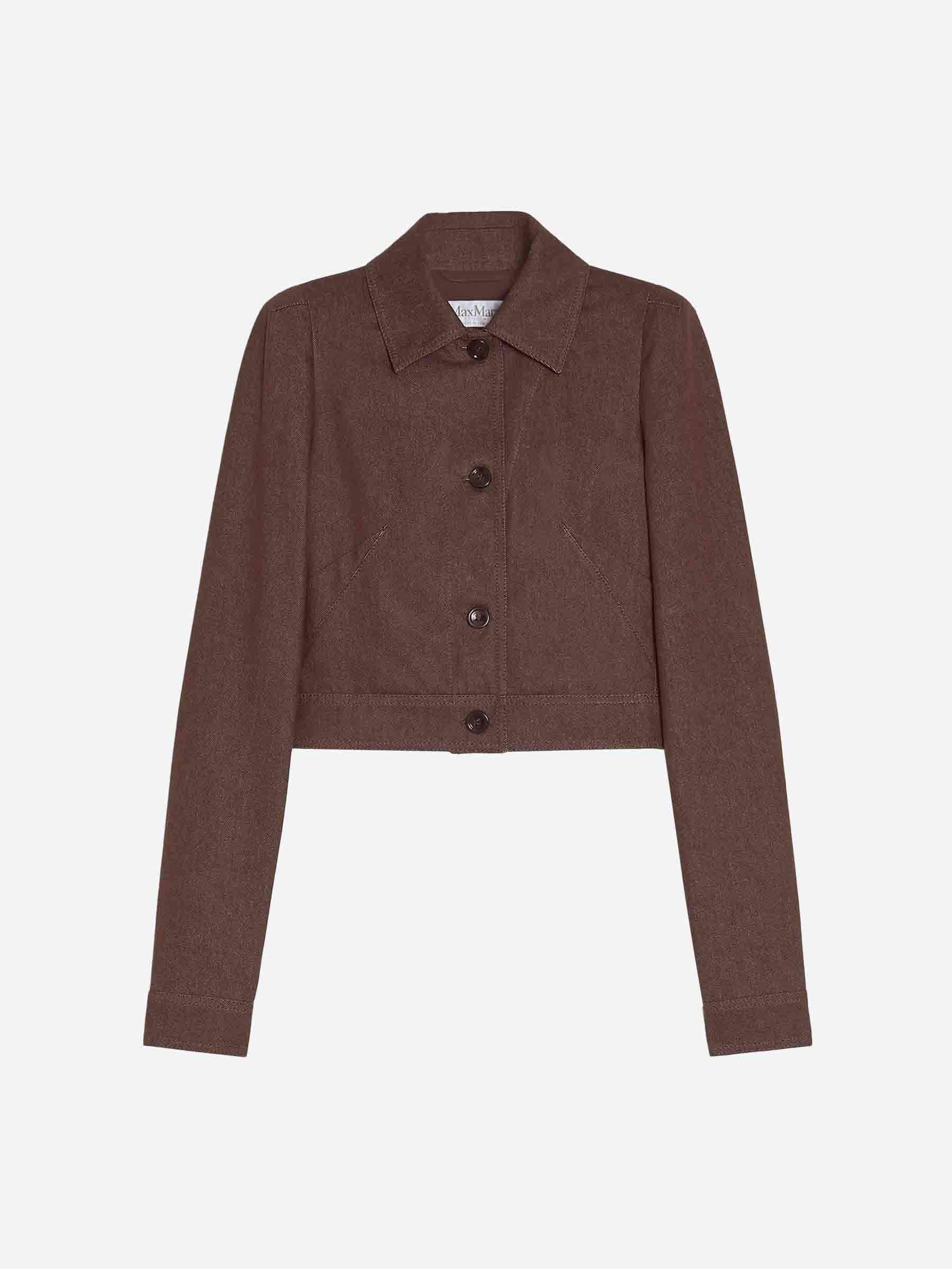 Outlet online Max Mara Mujer Chaqueta Cropped Denim color Marrón Oscuro sku 741-002222 01 - Foto 1
