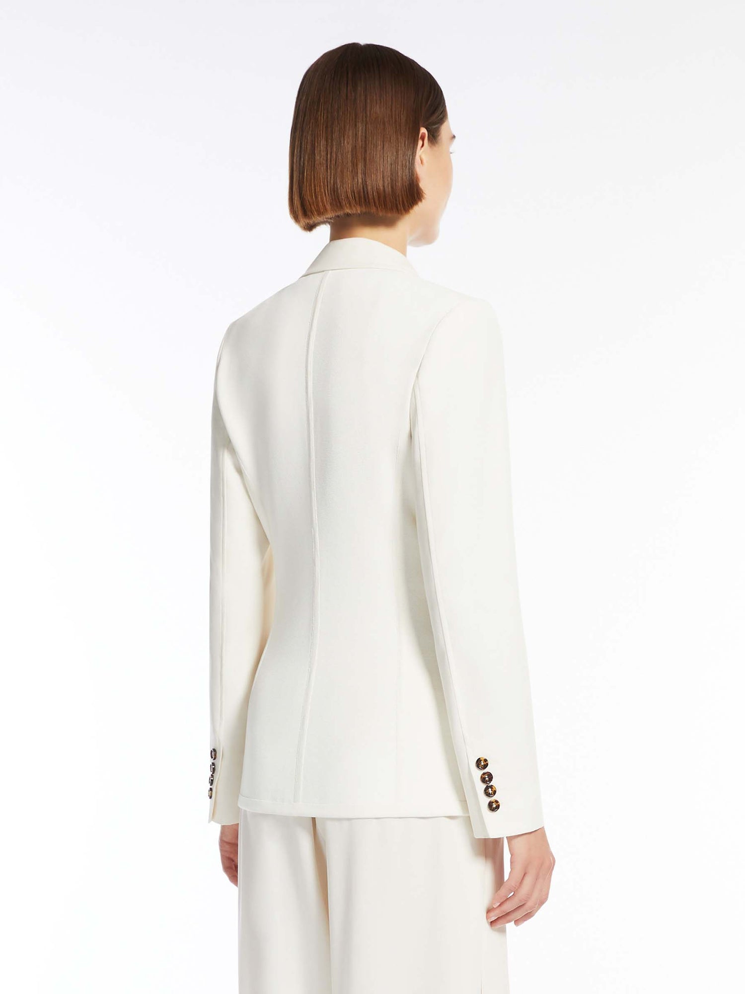 Max Mara Mujer Barcelona Blazer Entallado Algodón color Marfil sku 741-002233 01 - Foto 4