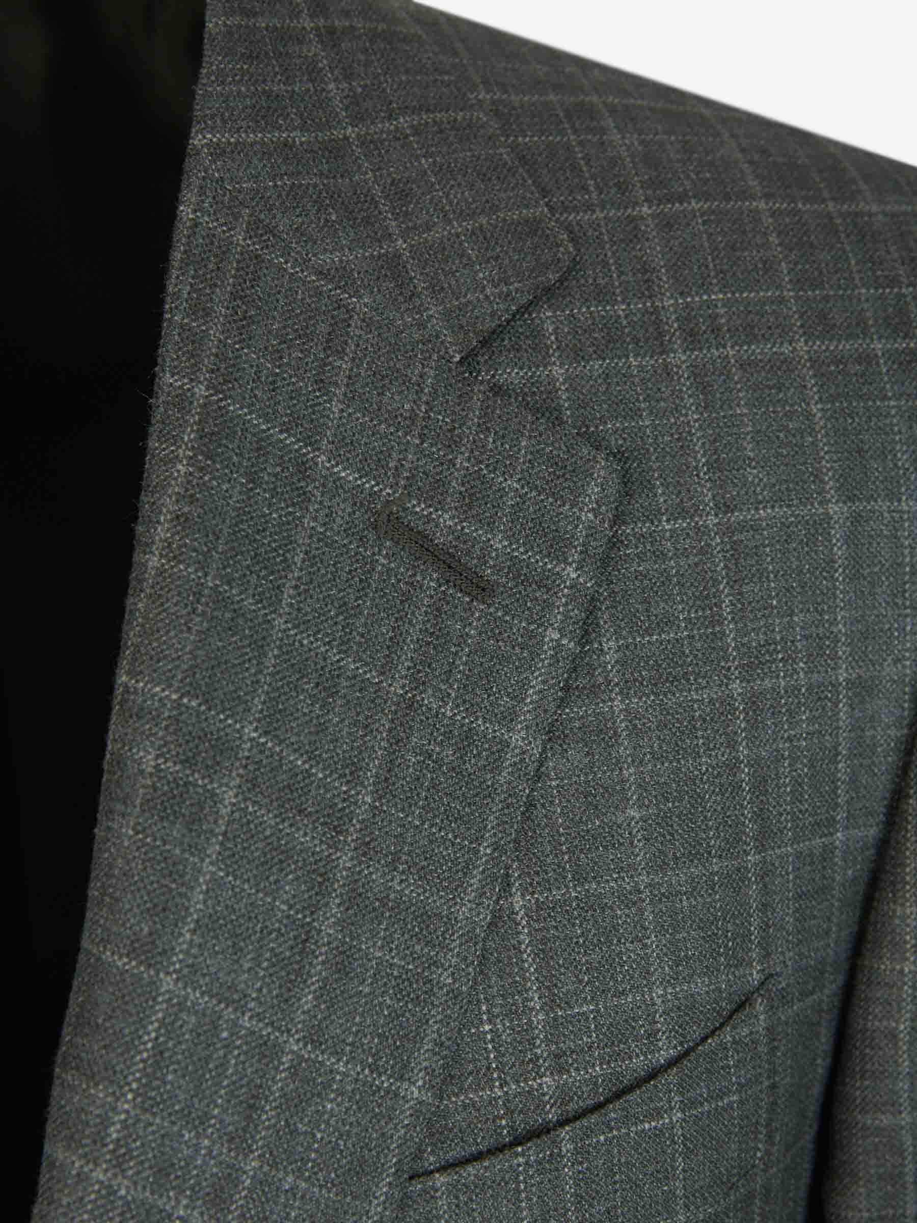Outlet online Canali Hombre Americana Motivo Cuadros color Verde Oscuro sku 302-003461 01 - Foto 3