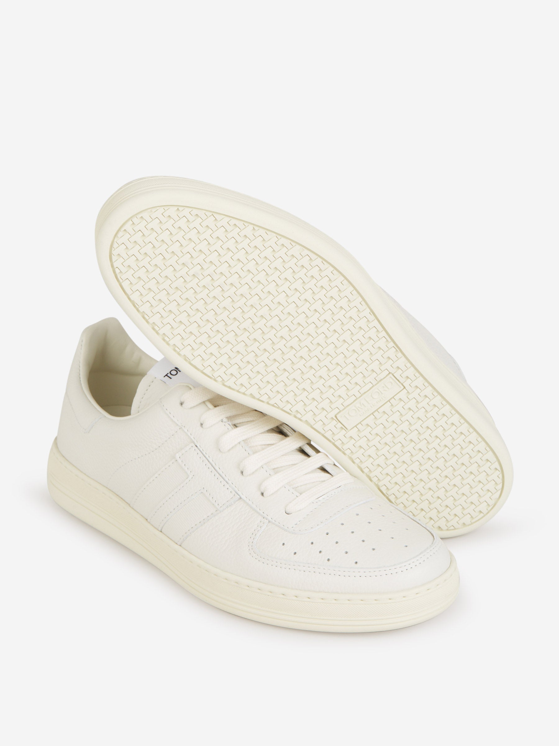 Outlet online Tom Ford Hombre Sneakers Logo Piel color Marfil sku 616-002647 01 - Foto 4