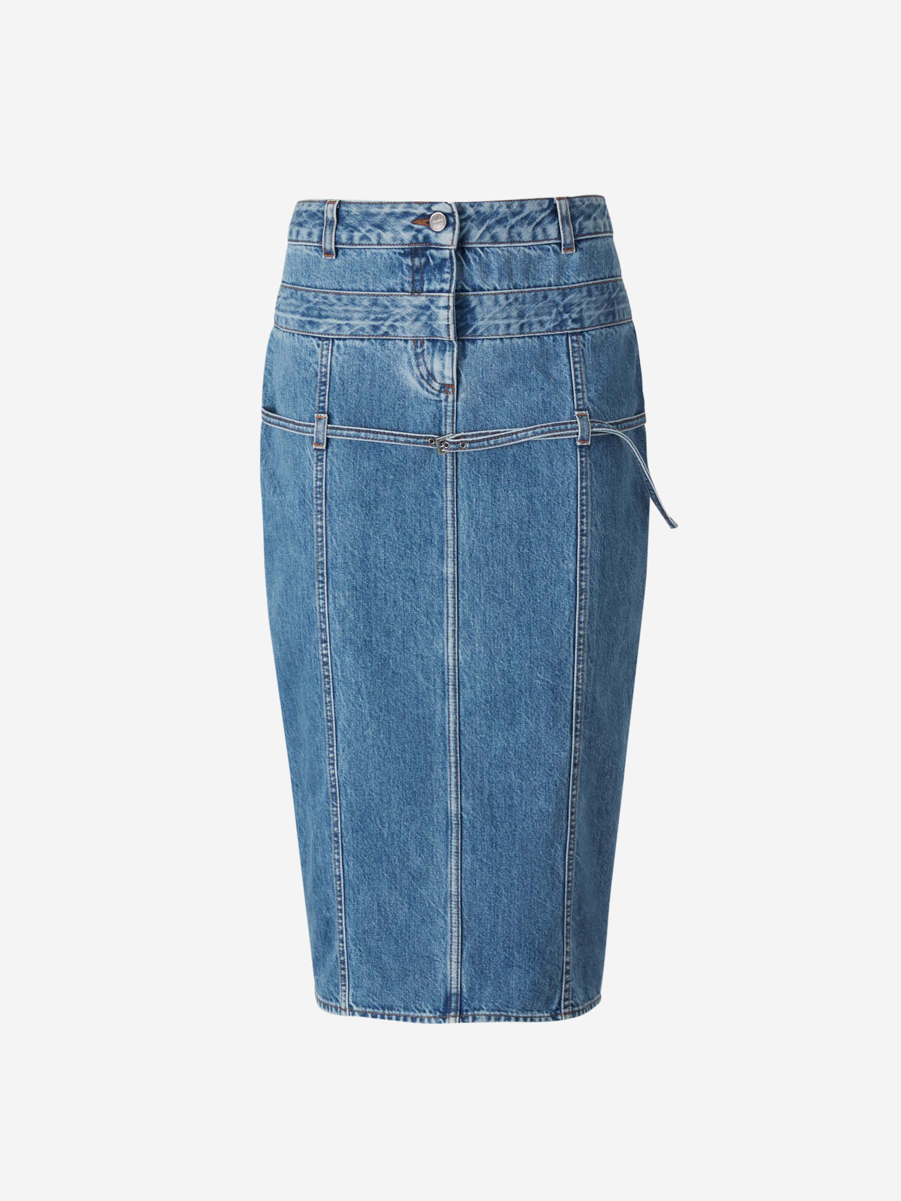 Outlet online Jacquemus Mujer Falda Le Jupe Nimes color Azul Denim sku 750-001395 01 - Foto 1