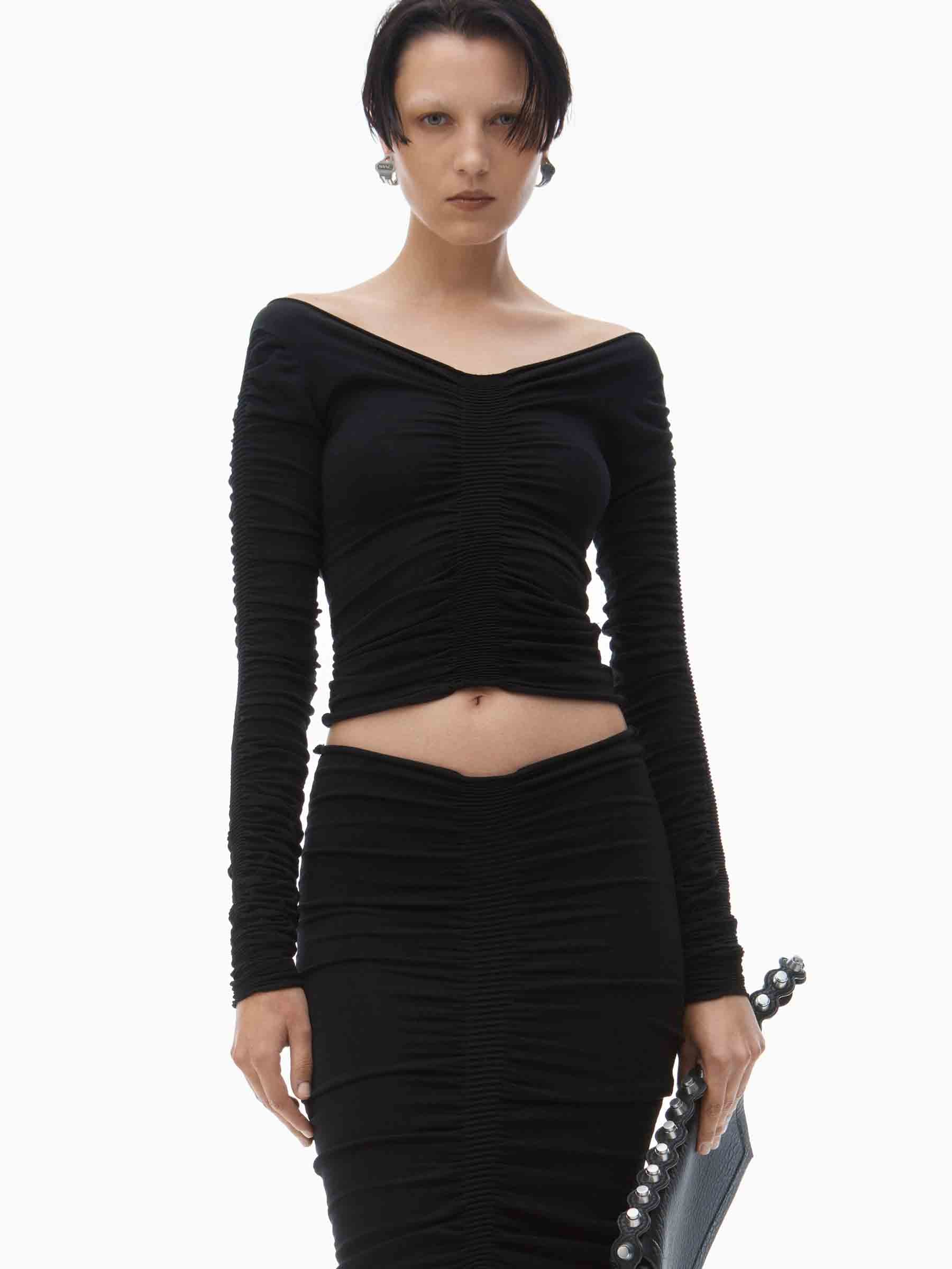 Alexander Wang Mujer Barcelona Maxi Falda Fruncida color Negro sku 750-001557 01 - Foto 2