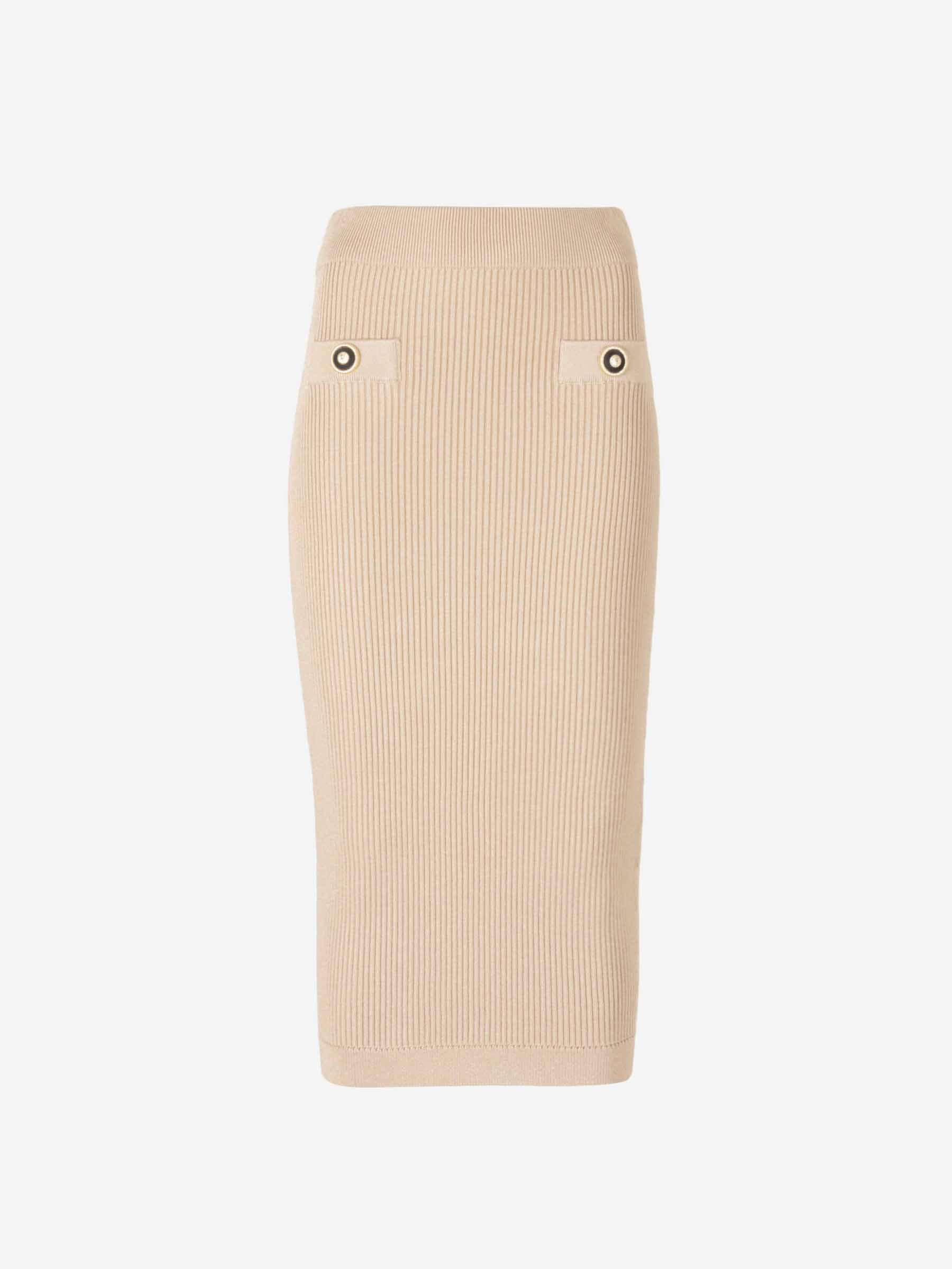 Balmain Mujer Barcelona Falda Midi Punto color Beige sku 750-001561 01 - Foto 1