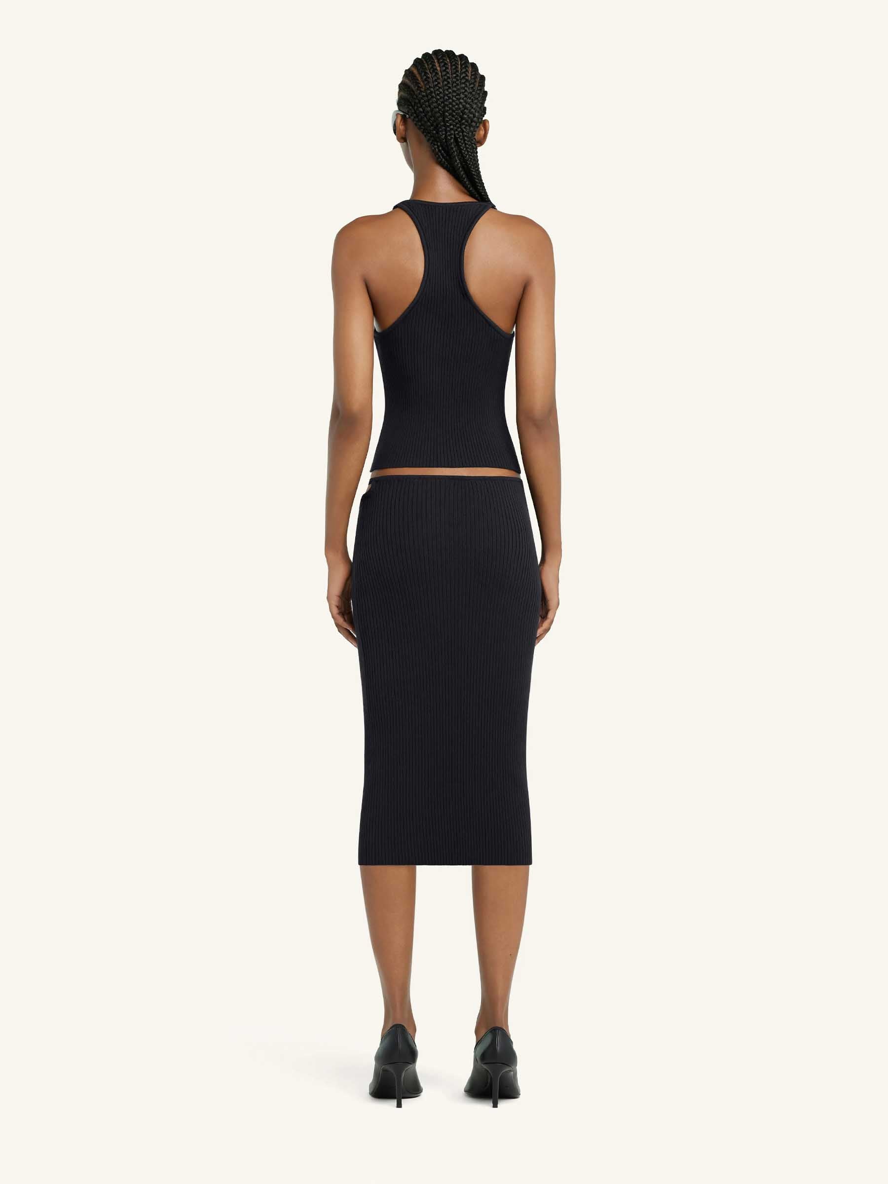 Courrèges Mujer Barcelona Falda Midi Punto color Negro sku 750-001563 01 - Foto 3