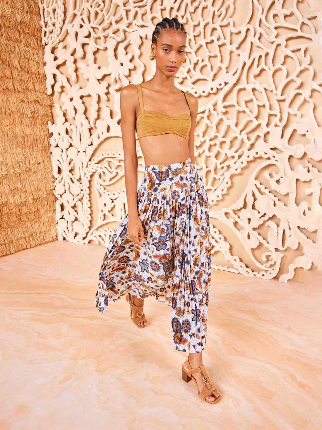 Outlet online Ulla Johnson Mujer Falda Midi Alexi color Azul Celeste sku 750-001585 01 - Foto 2