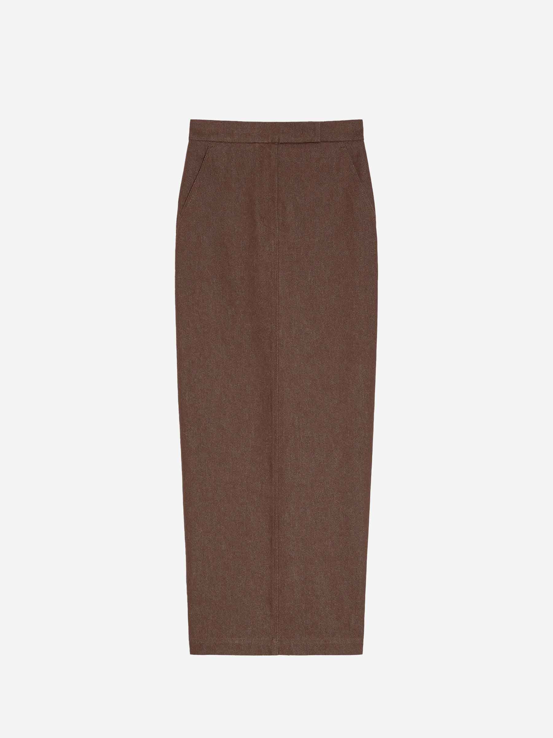 Outlet online Max Mara Mujer Falda Maxi Denim color Marrón Oscuro sku 750-001602 01 - Foto 1