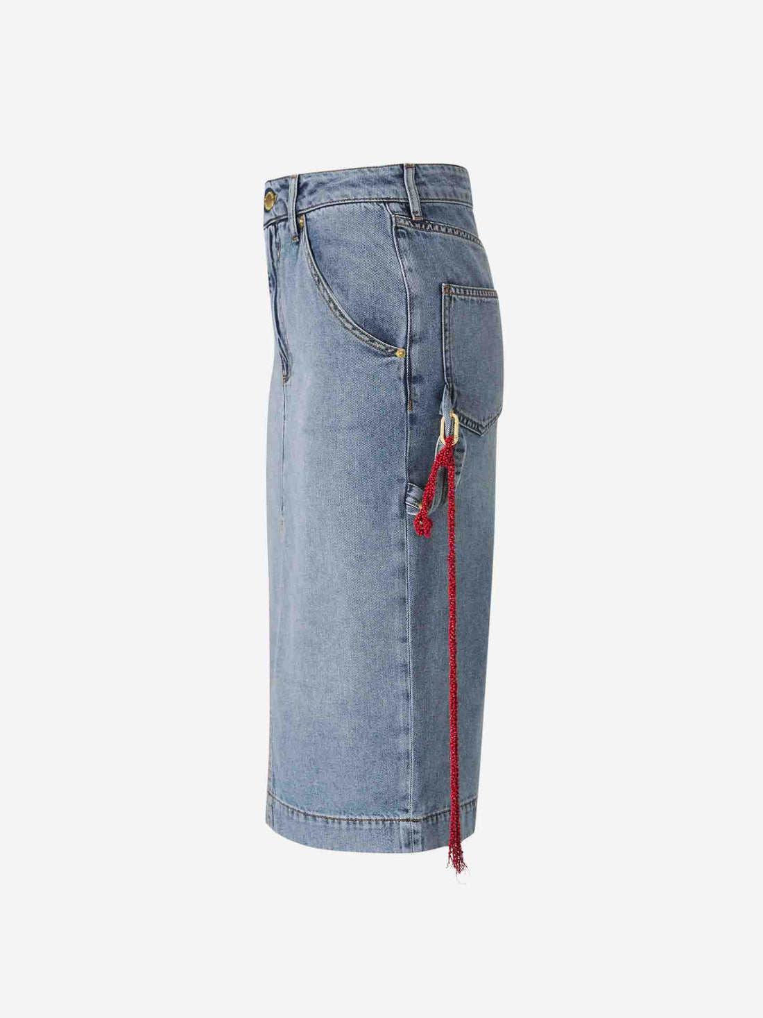 Darkpark Mujer Barcelona Falda Midi Denim color Azul Denim Claro sku 750-001614 01 - Foto 2